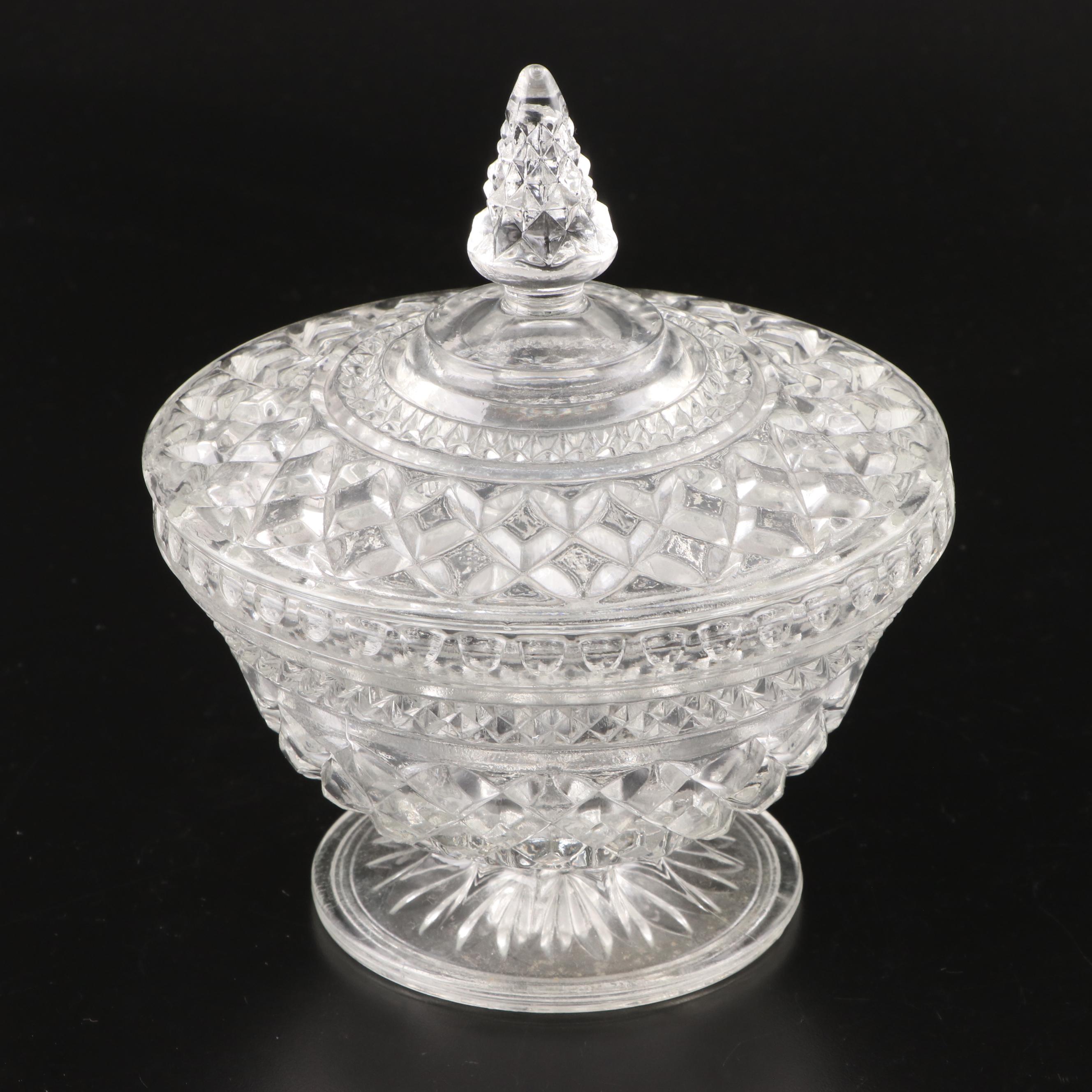 Fostoria Crystal Pitcher and Bowl with Other Crystal and Glass Tableware