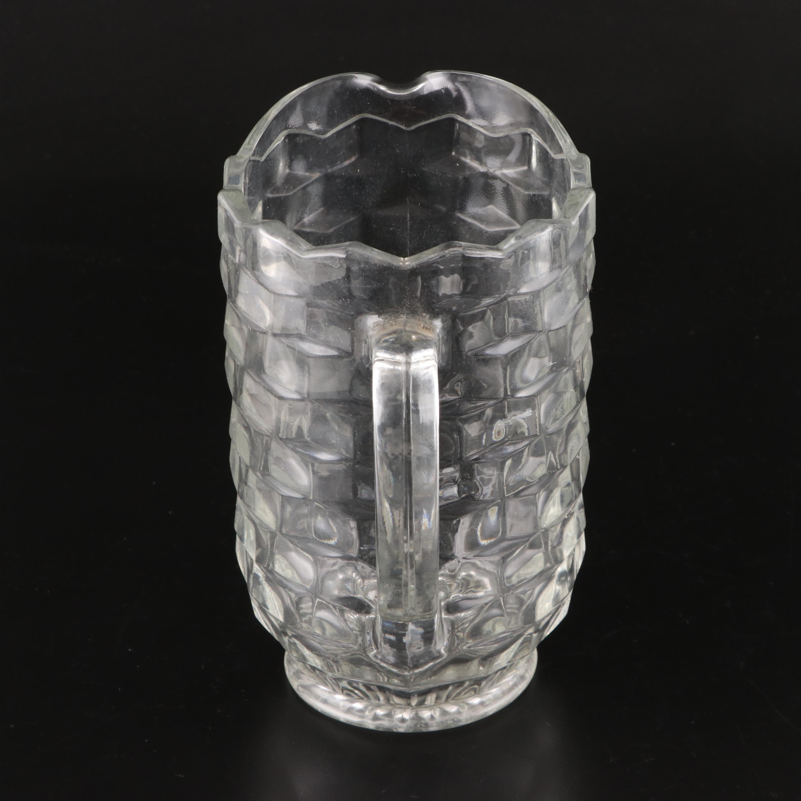Fostoria Crystal Pitcher and Bowl with Other Crystal and Glass Tableware