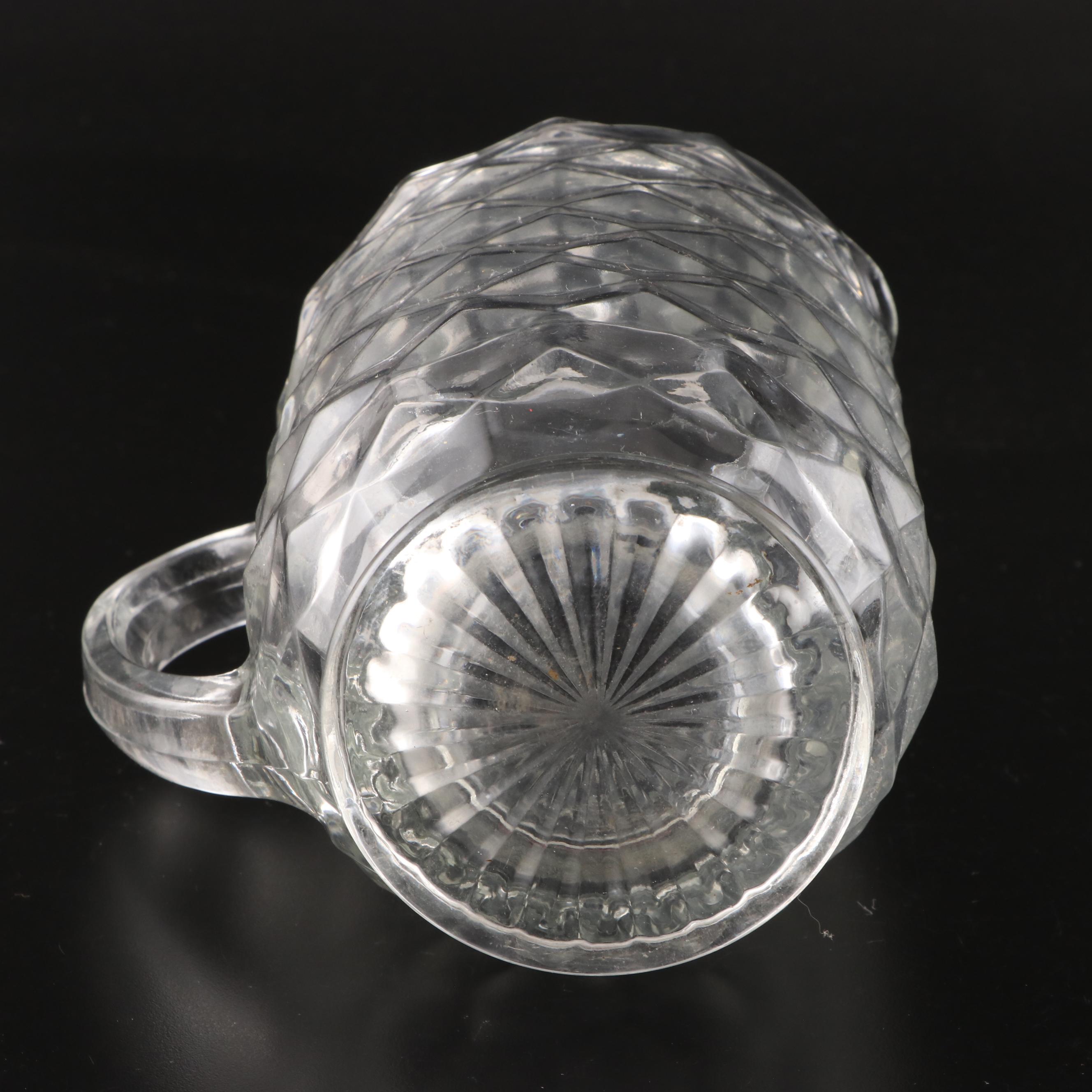 Fostoria Crystal Pitcher and Bowl with Other Crystal and Glass Tableware