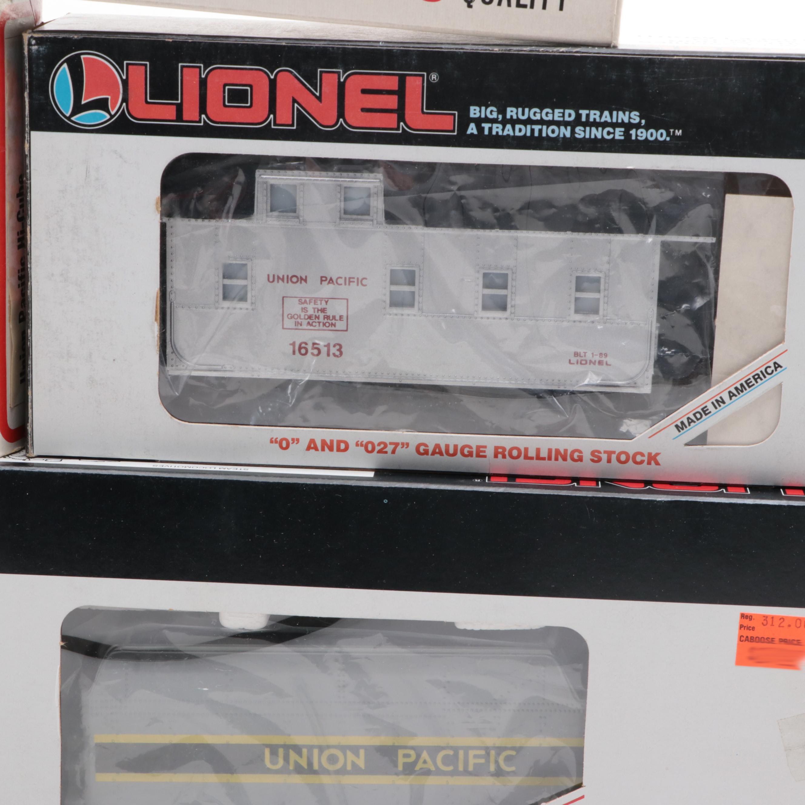 Lionel Union Pacific Locomotive and Tender with Hi-Cube and Cabooses