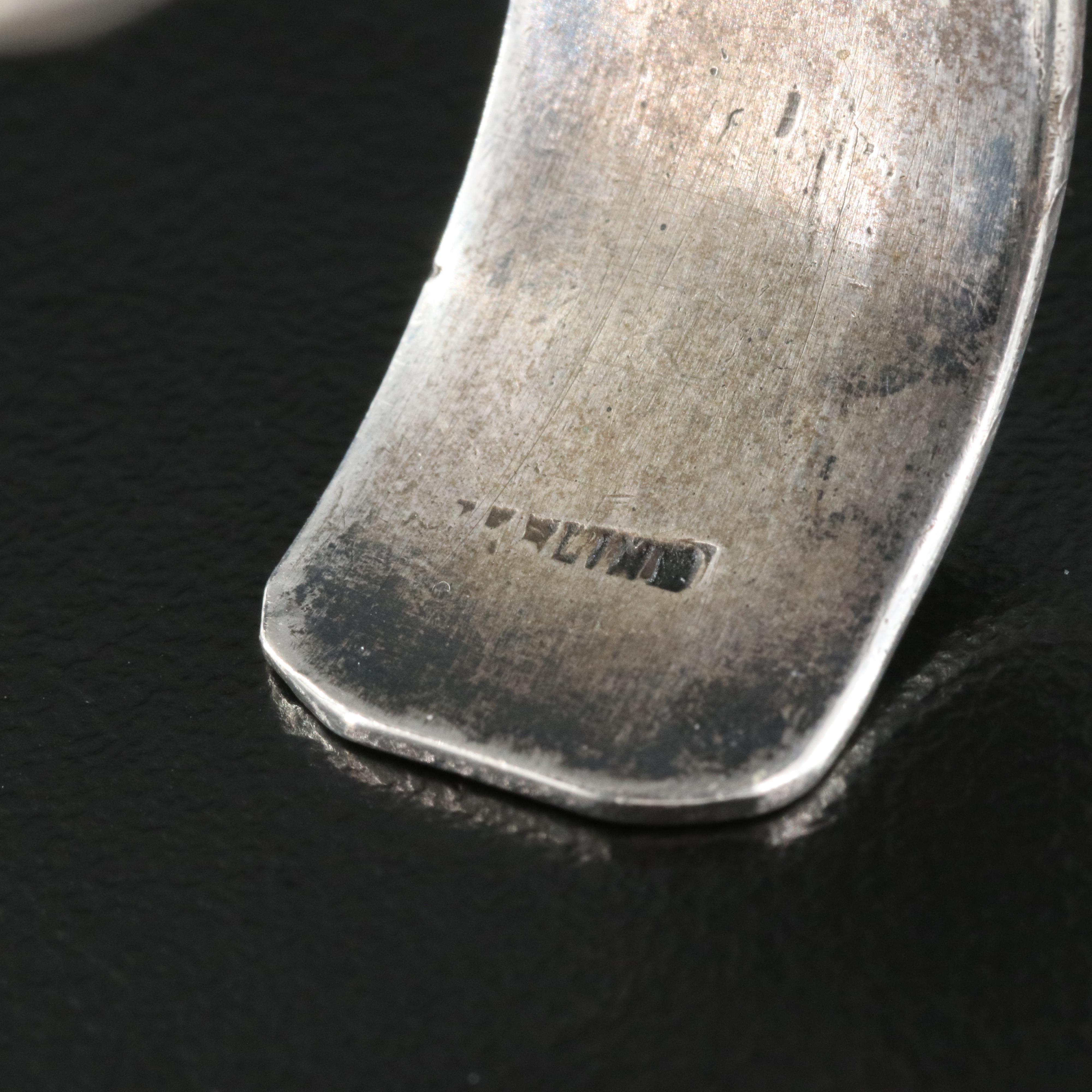 Sterling Snowflake Obsidian Cuff with Brooch