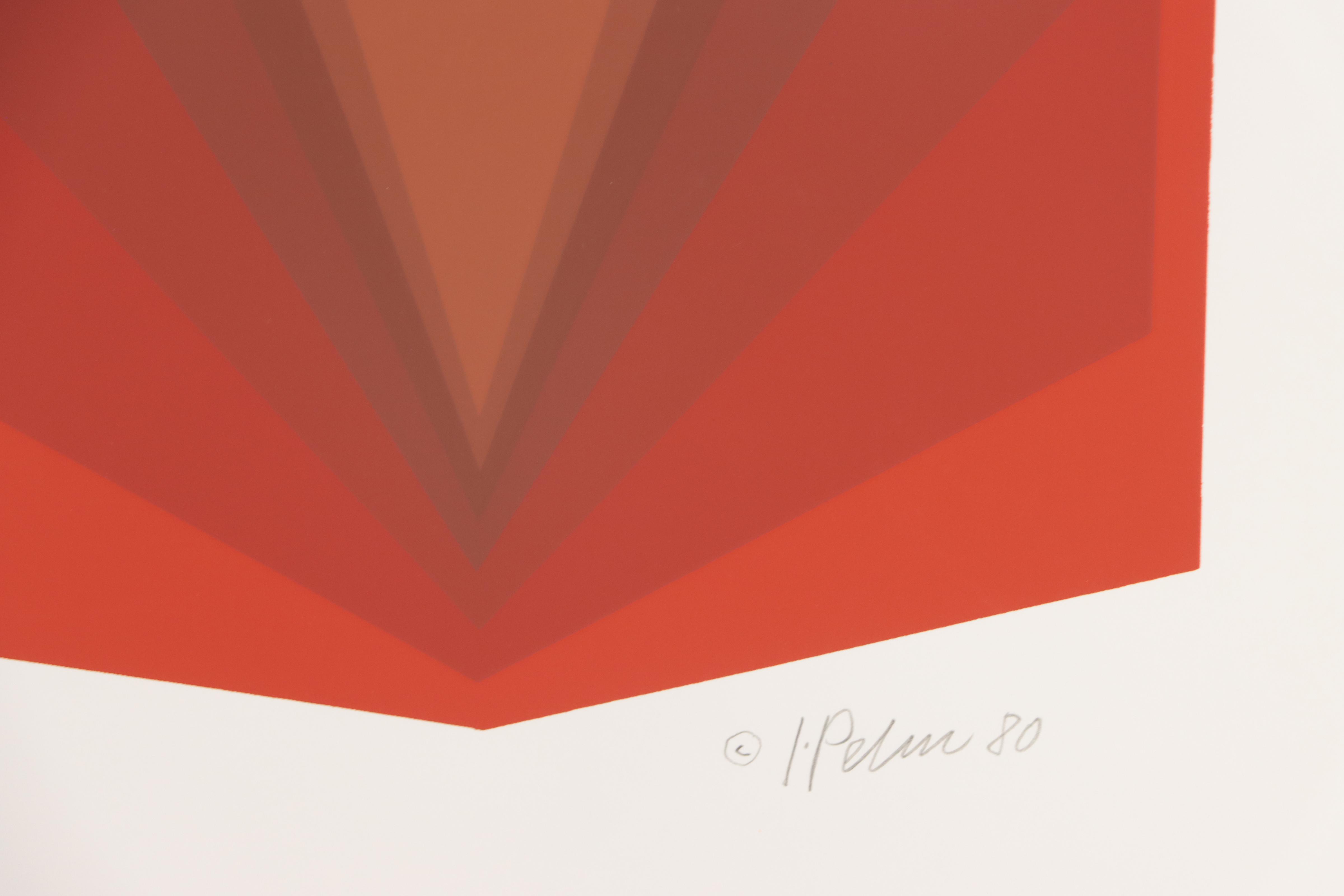 Jurgen Peters Op Art Serigraph, 1980