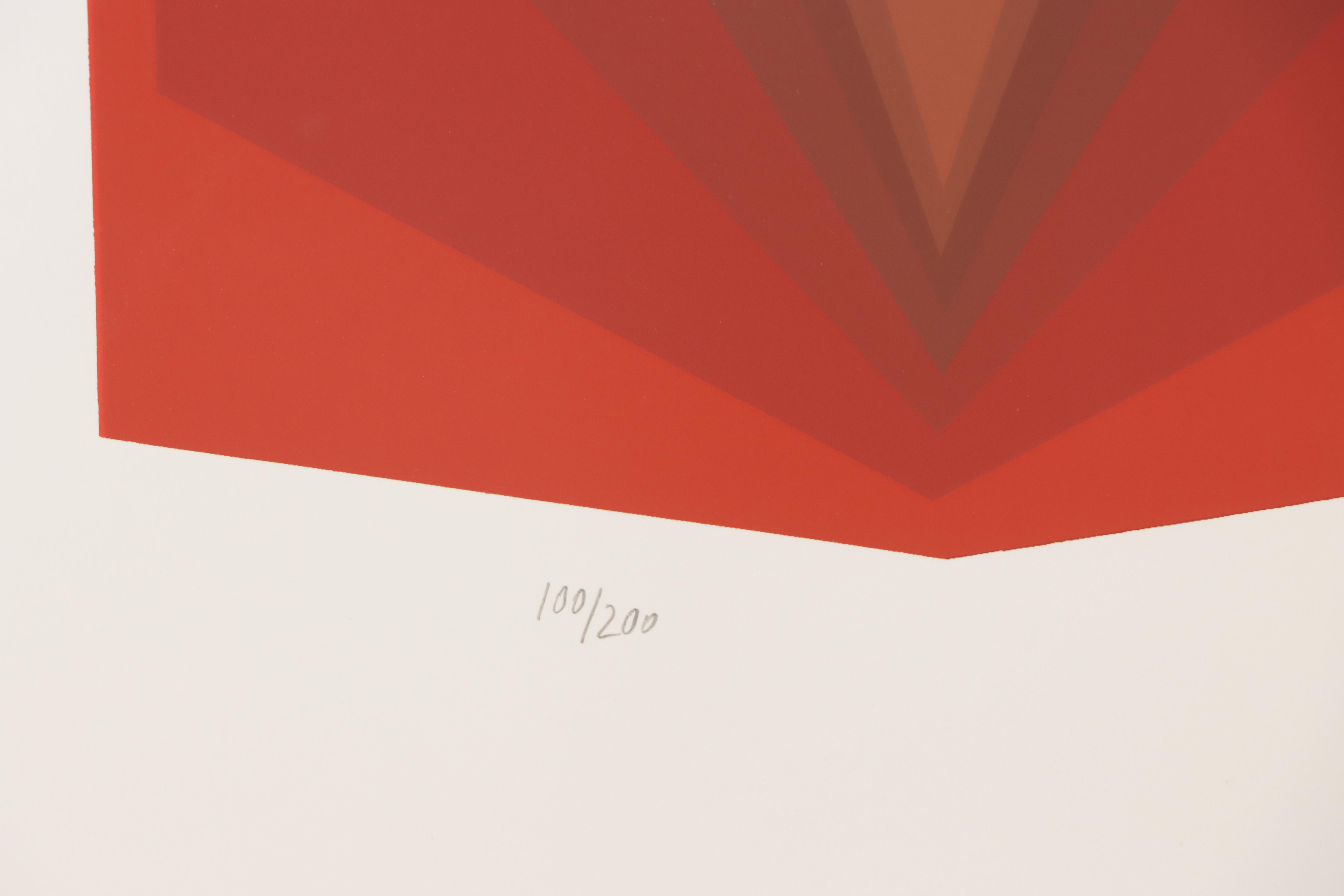 Jurgen Peters Op Art Serigraph, 1980