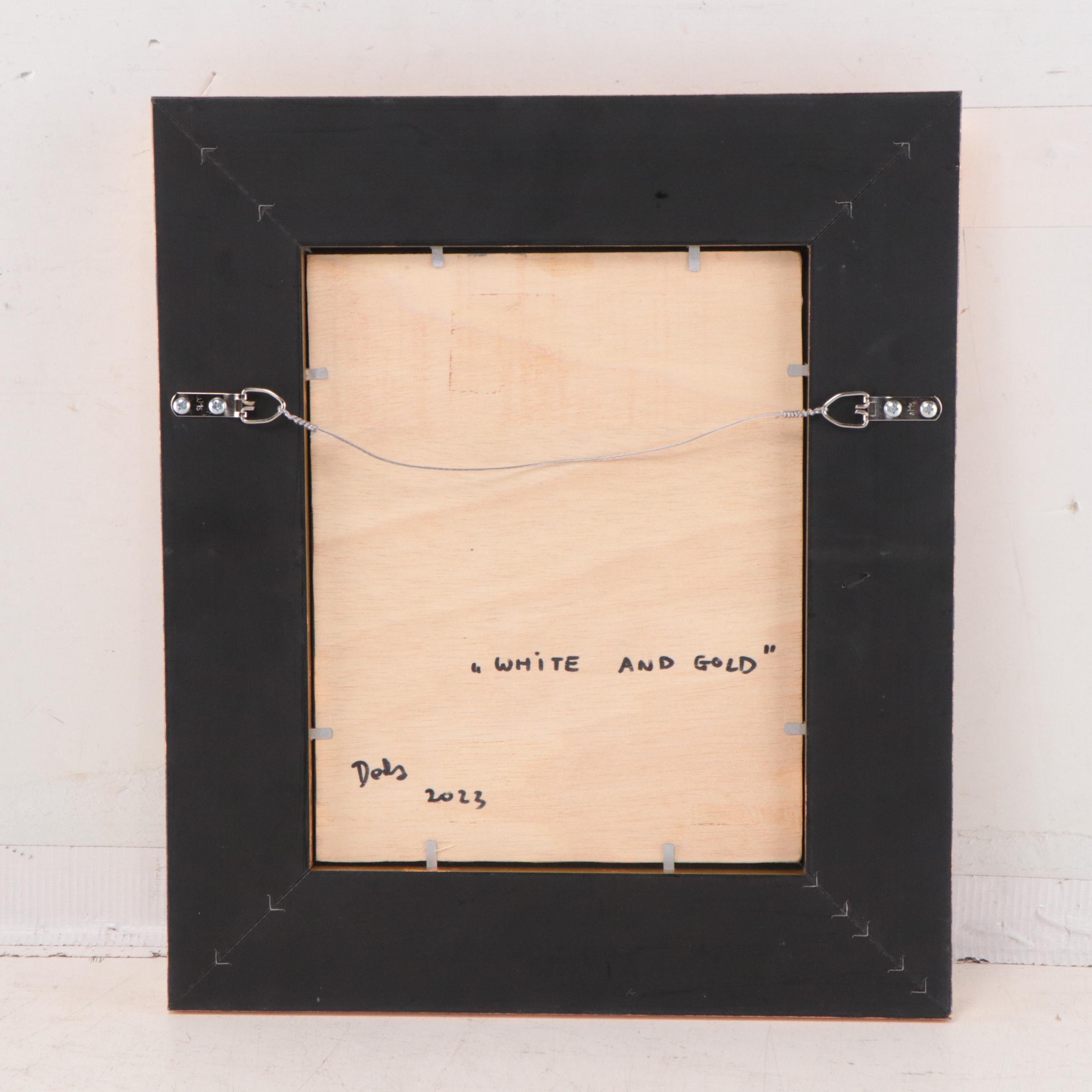 Adam Deda Oil Painting of Floral Still Life "White and Gold," 2023