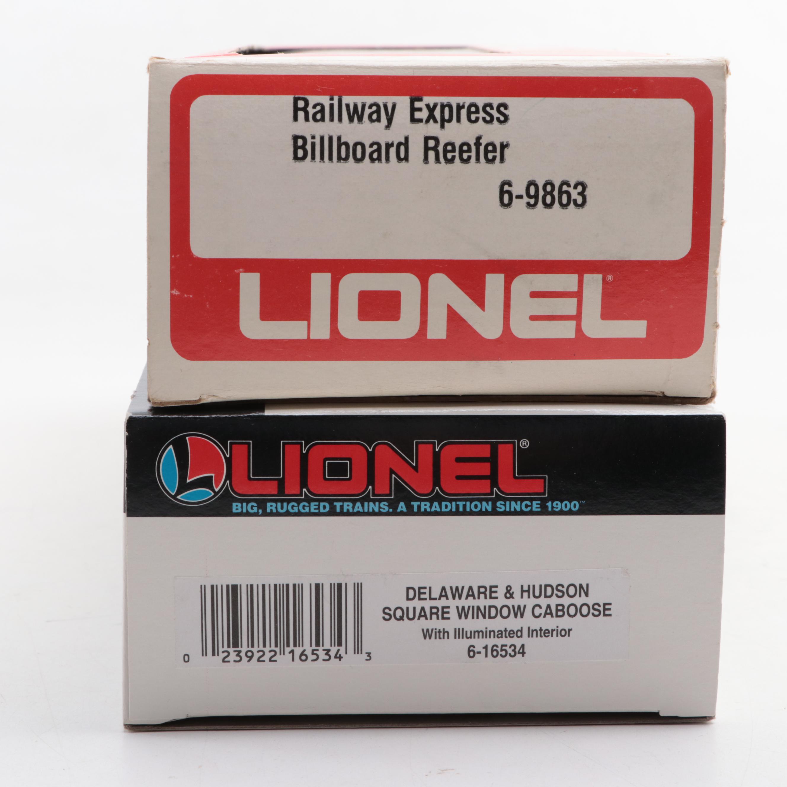 Lionel Trains Delaware and Hudson Locomotive and Tender Car with Caboose, More