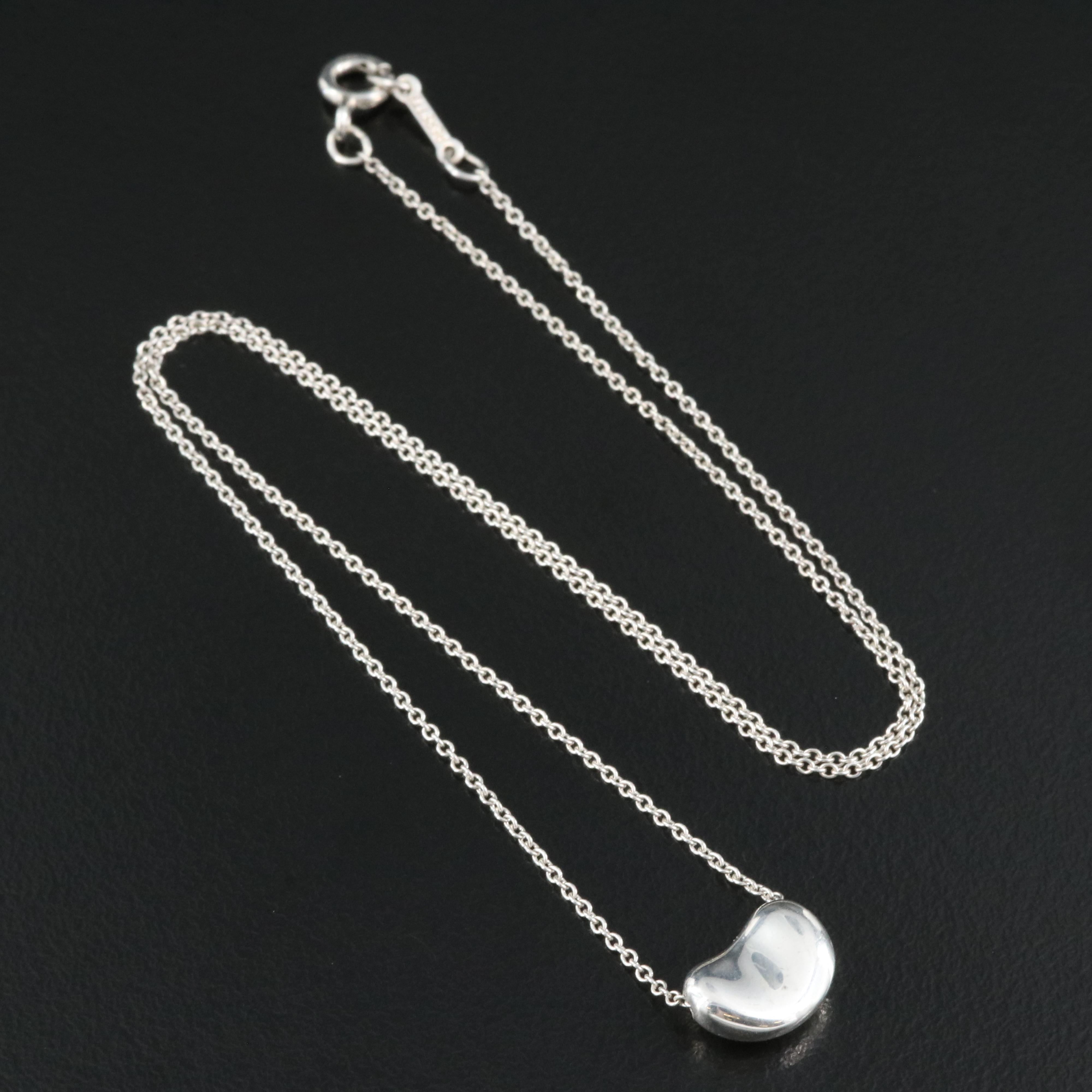 Elsa Peretti for Tiffany & Co. "Bean" Sterling Pendant Necklace