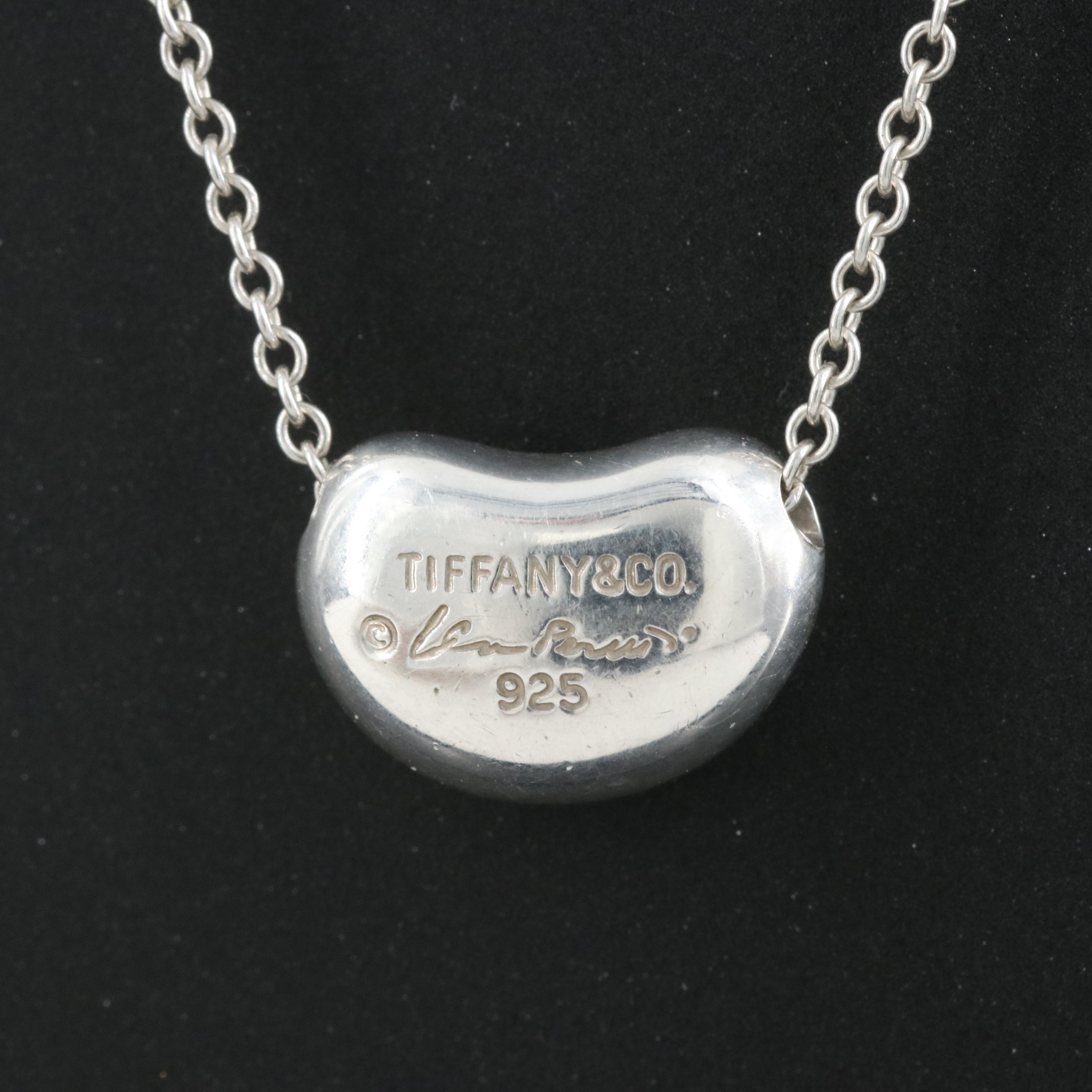 Elsa Peretti for Tiffany & Co. "Bean" Sterling Pendant Necklace