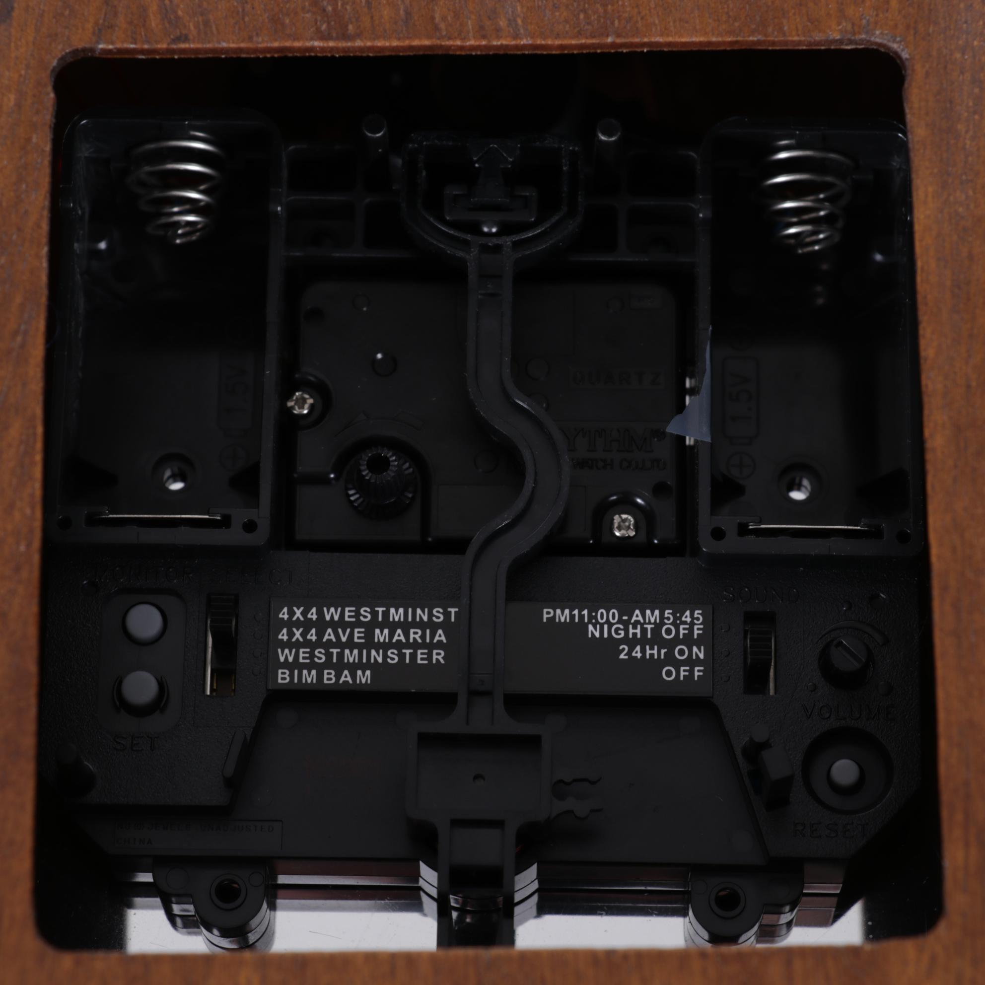 Westminster Clock Co. Walnut Cased Pendulum Wall Clock