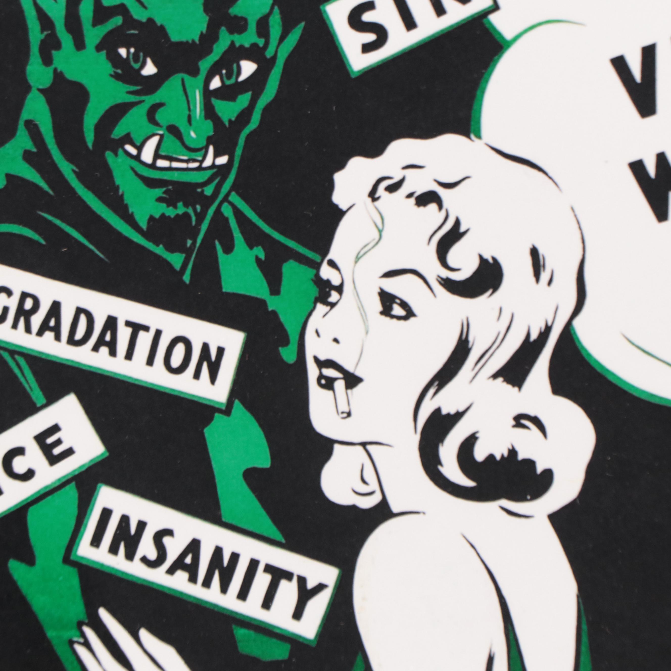 Offset Lithograph of Cannabis Propaganda Poster "Devil's Harvest," 21st Century