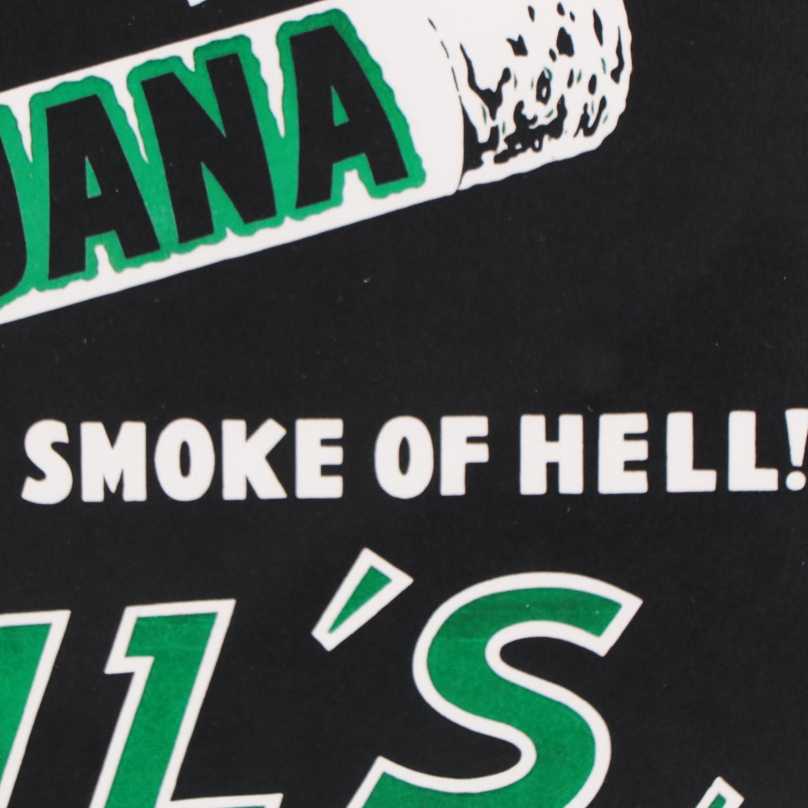 Offset Lithograph of Cannabis Propaganda Poster "Devil's Harvest," 21st Century