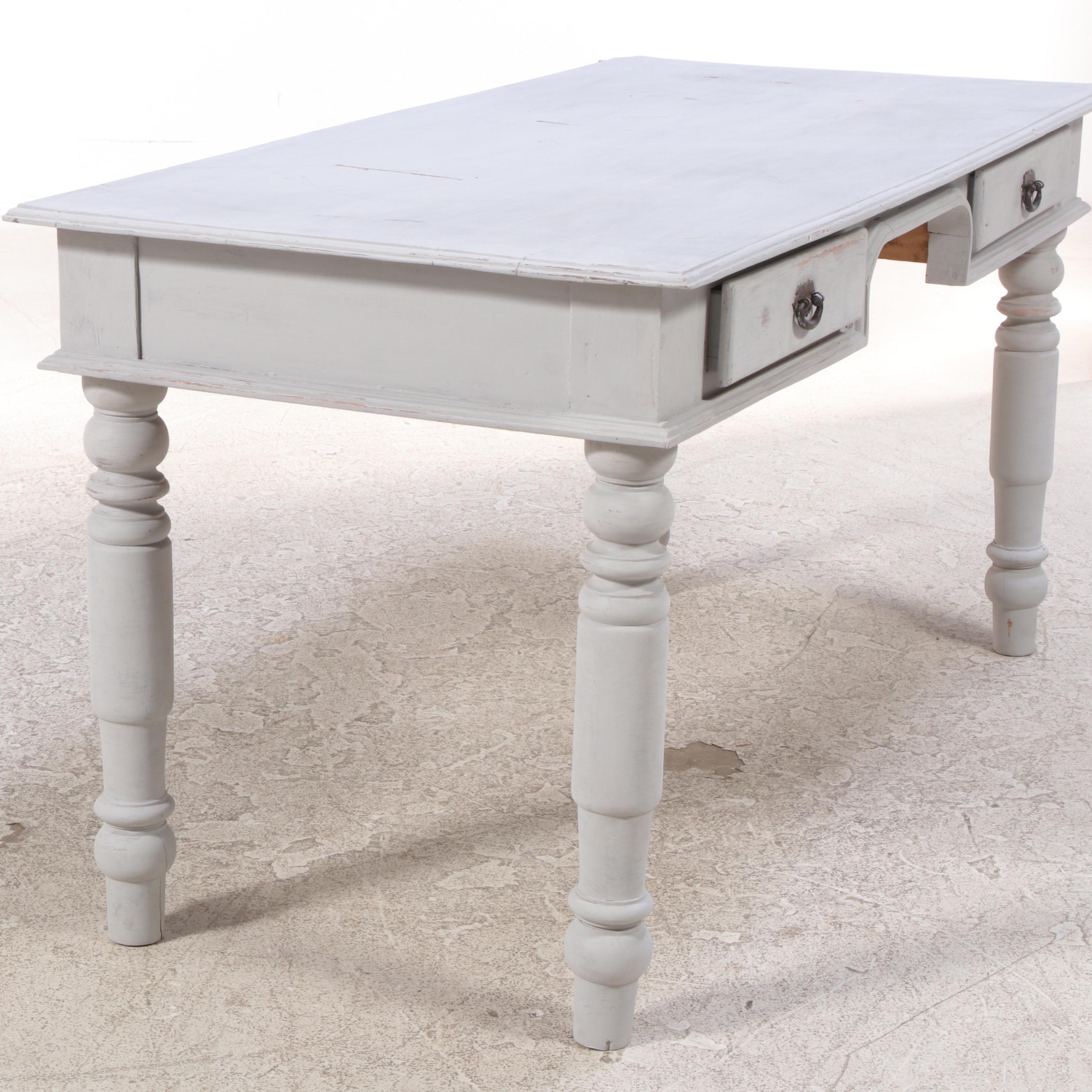 Indian Painted Hardwood Bureau Plat