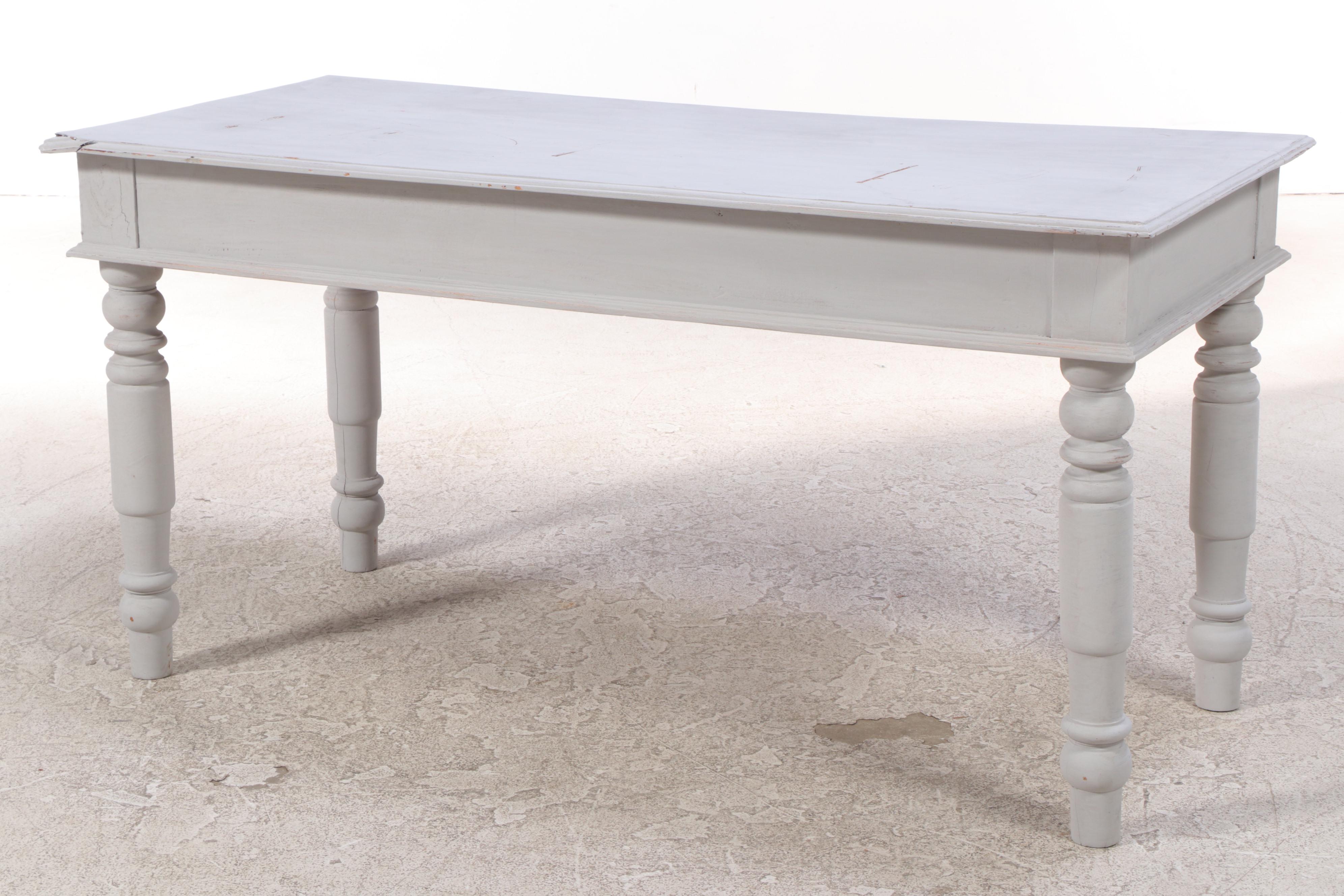 Indian Painted Hardwood Bureau Plat