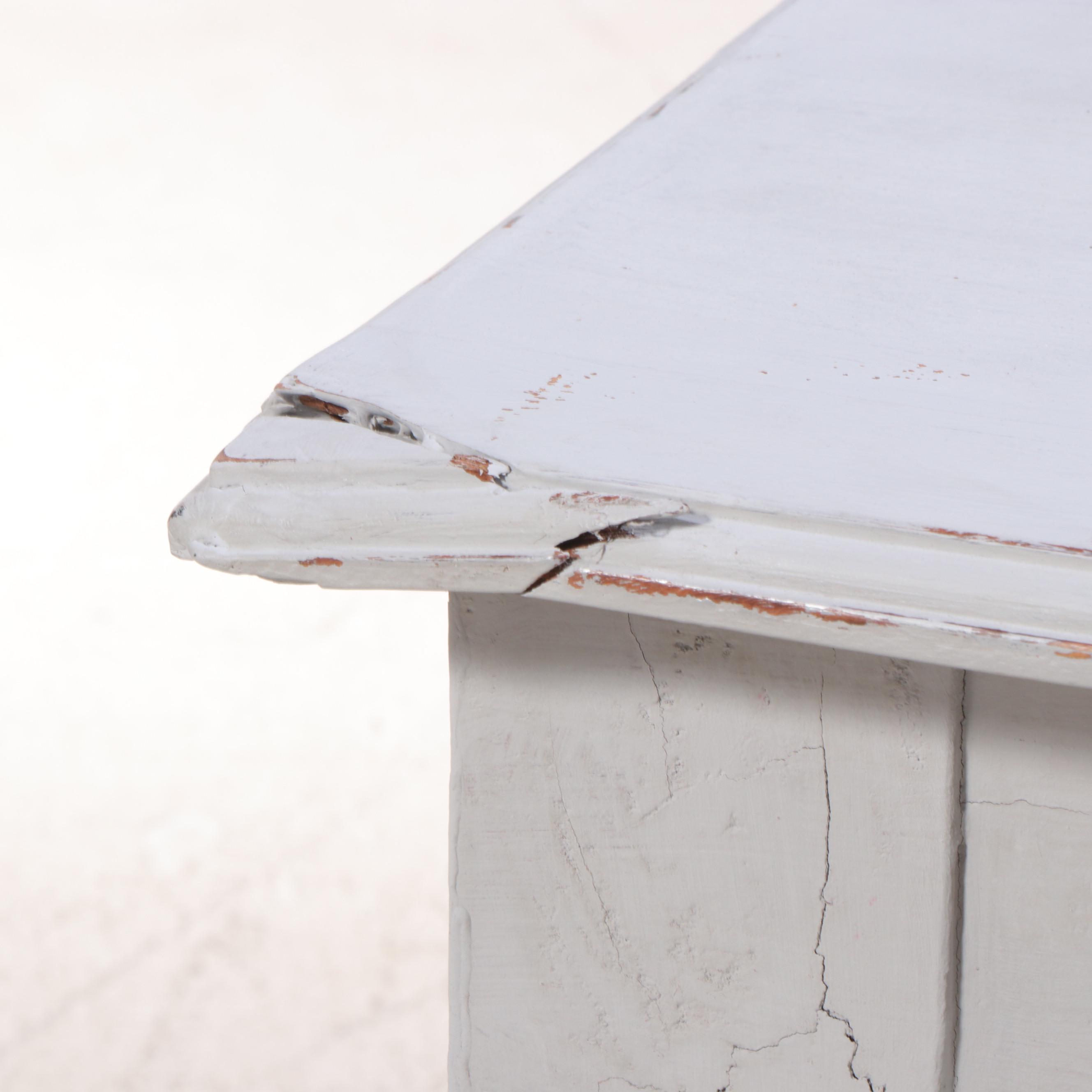 Indian Painted Hardwood Bureau Plat