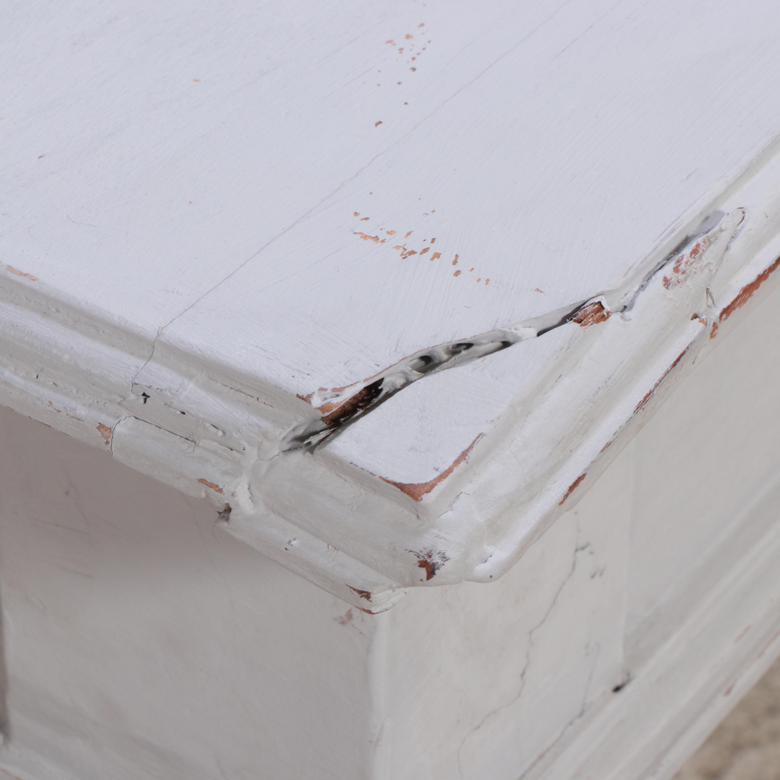 Indian Painted Hardwood Bureau Plat