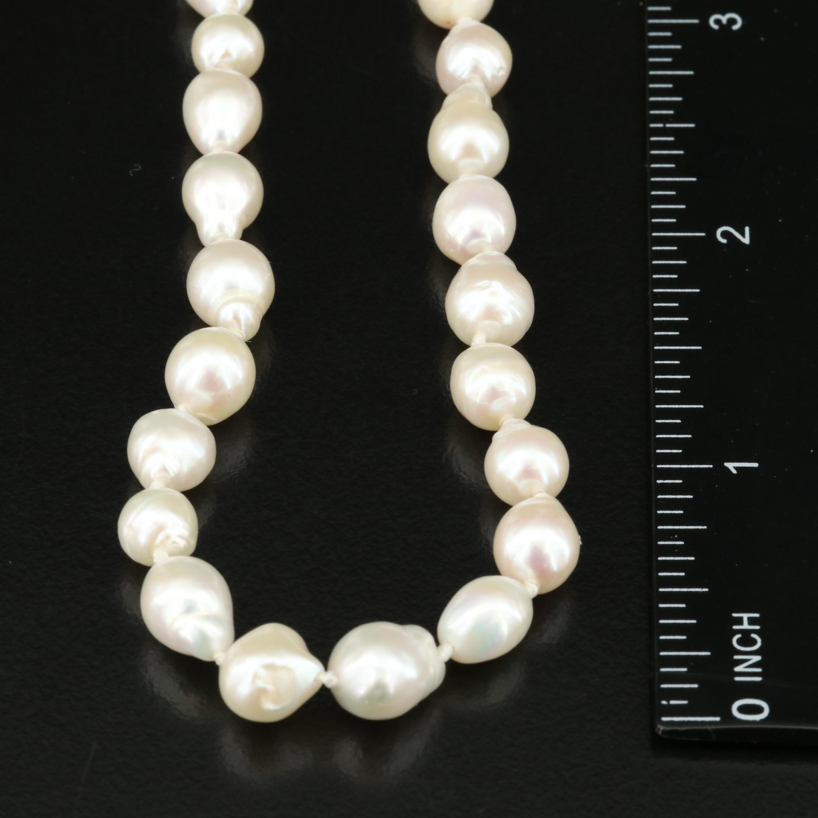 Baroque Pearl Necklace with 14K Clasp