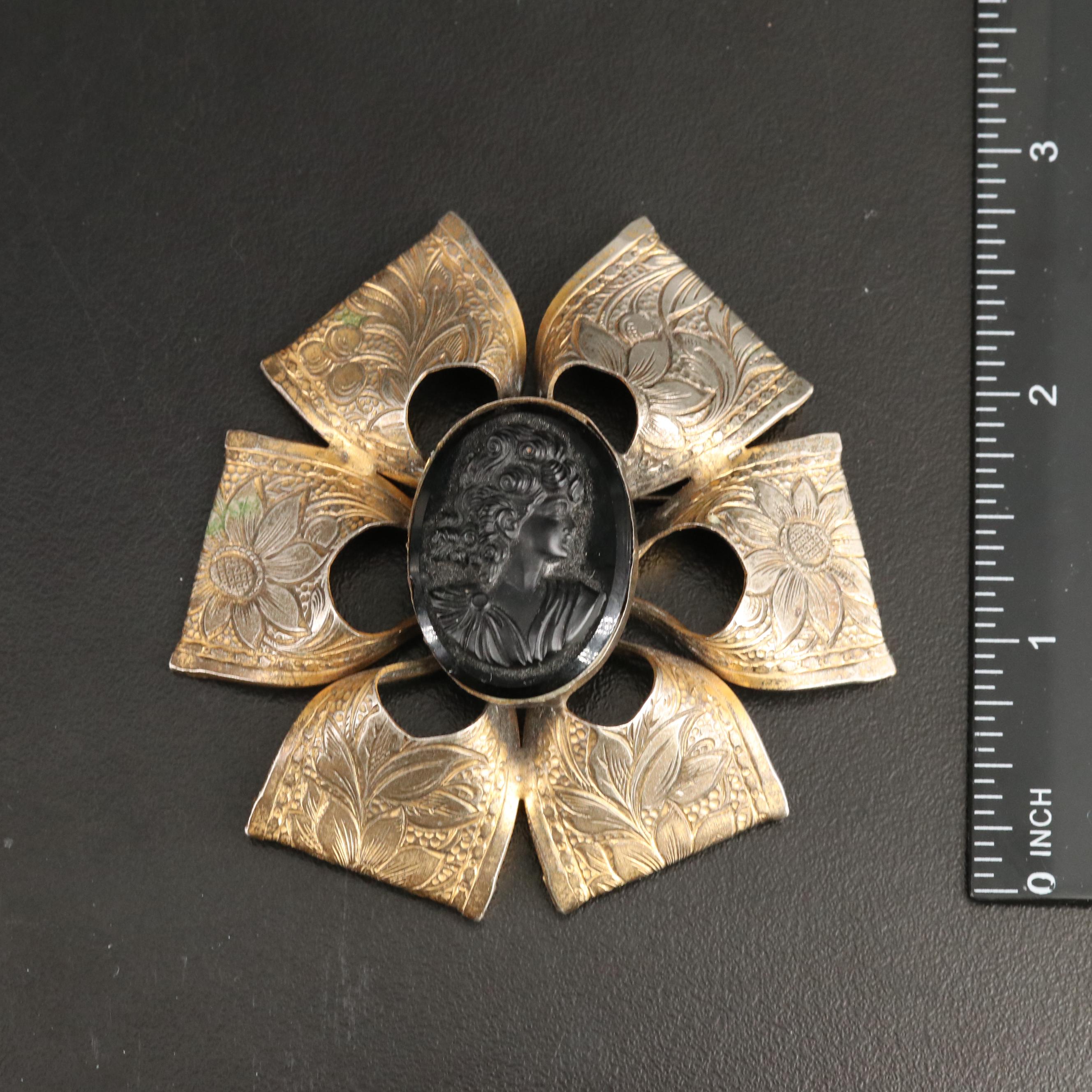 Vintage Grouping Including Vulcanite, Glass and Wood