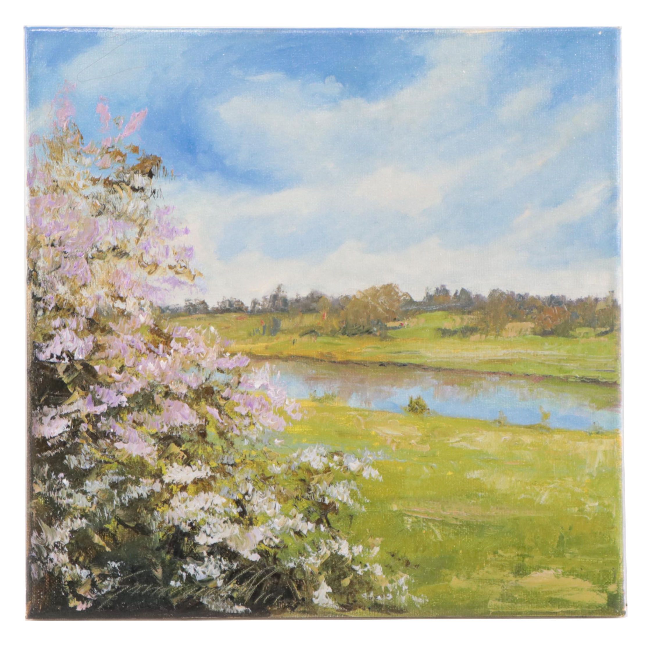 Garncarek Aleksander Oil Painting "Nad Rzeczką," 2022