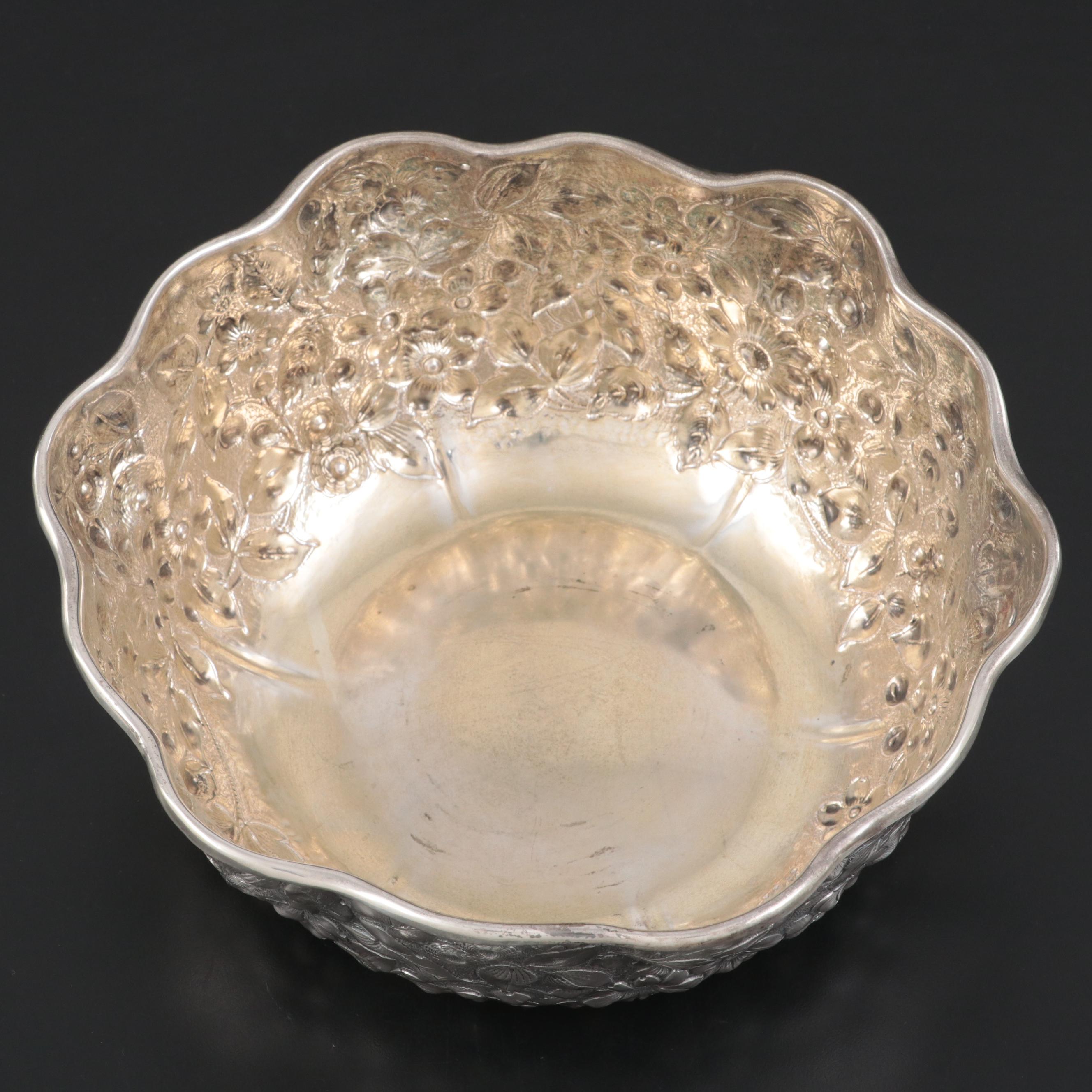 Whiting Mfg. Co. Inscribed Sterling Silver Fruit Serving Bowl, 1887