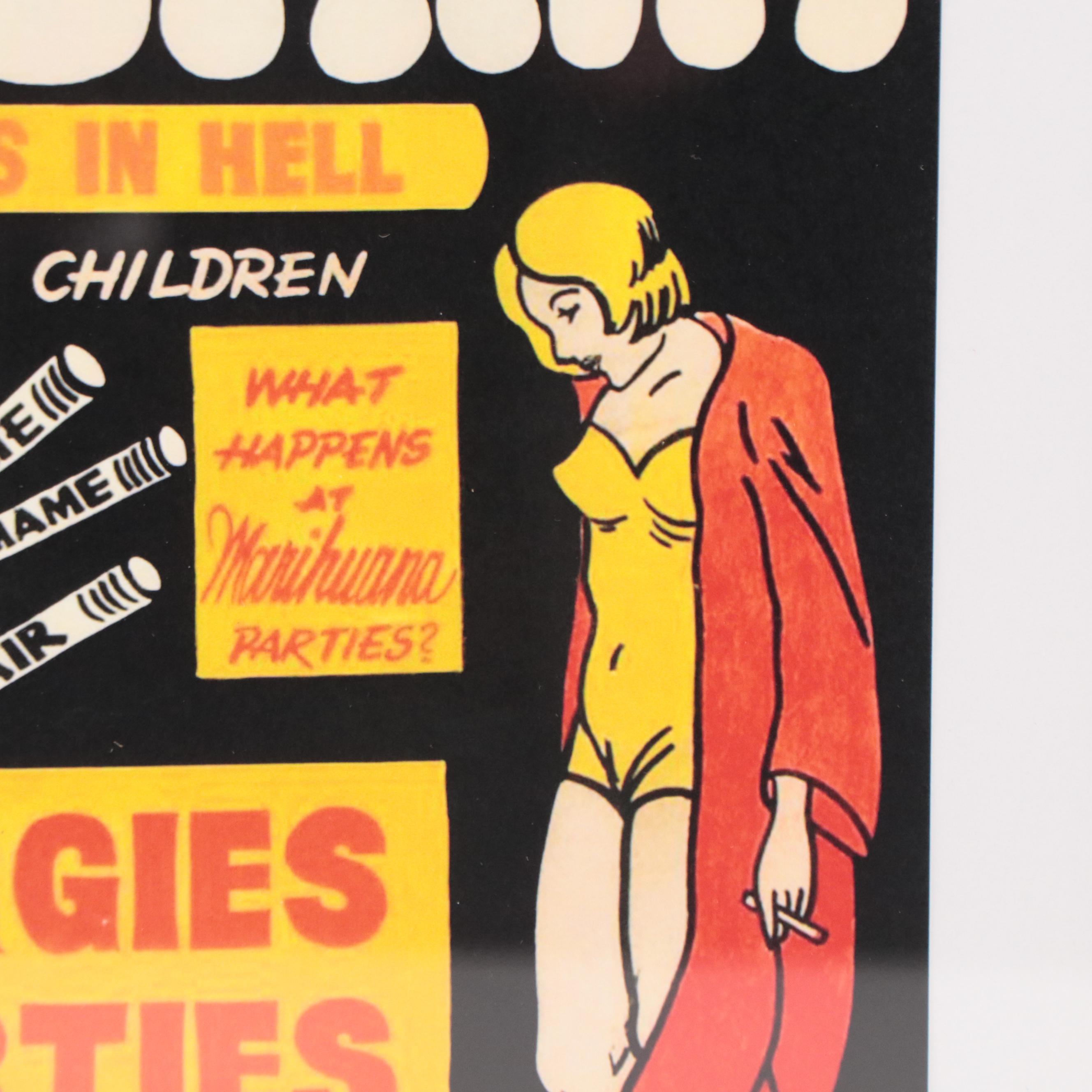 Offset Lithograph of Cannabis Propaganda Poster "Marihuana," 21st Century