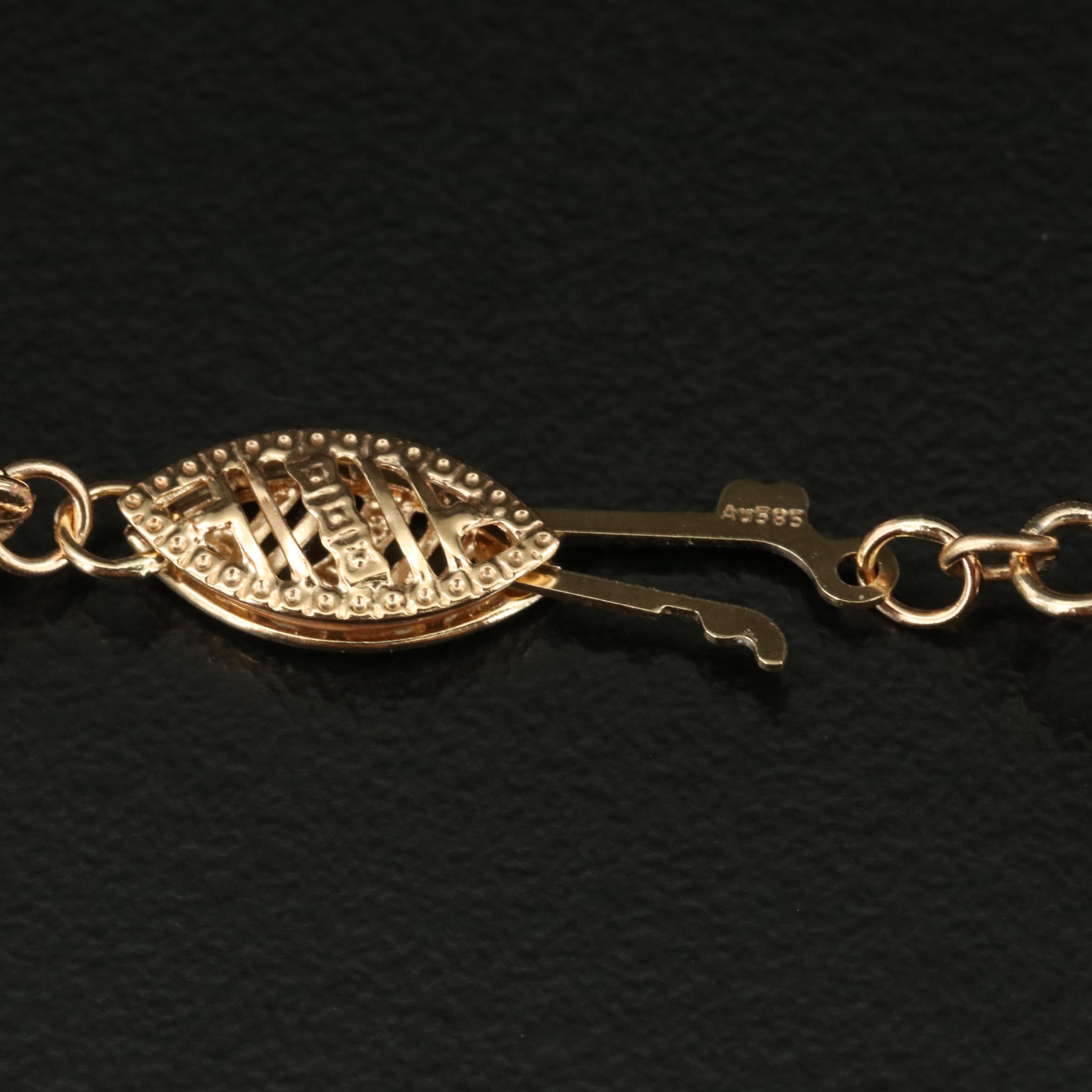 Pearl Necklace with 14K Clasp