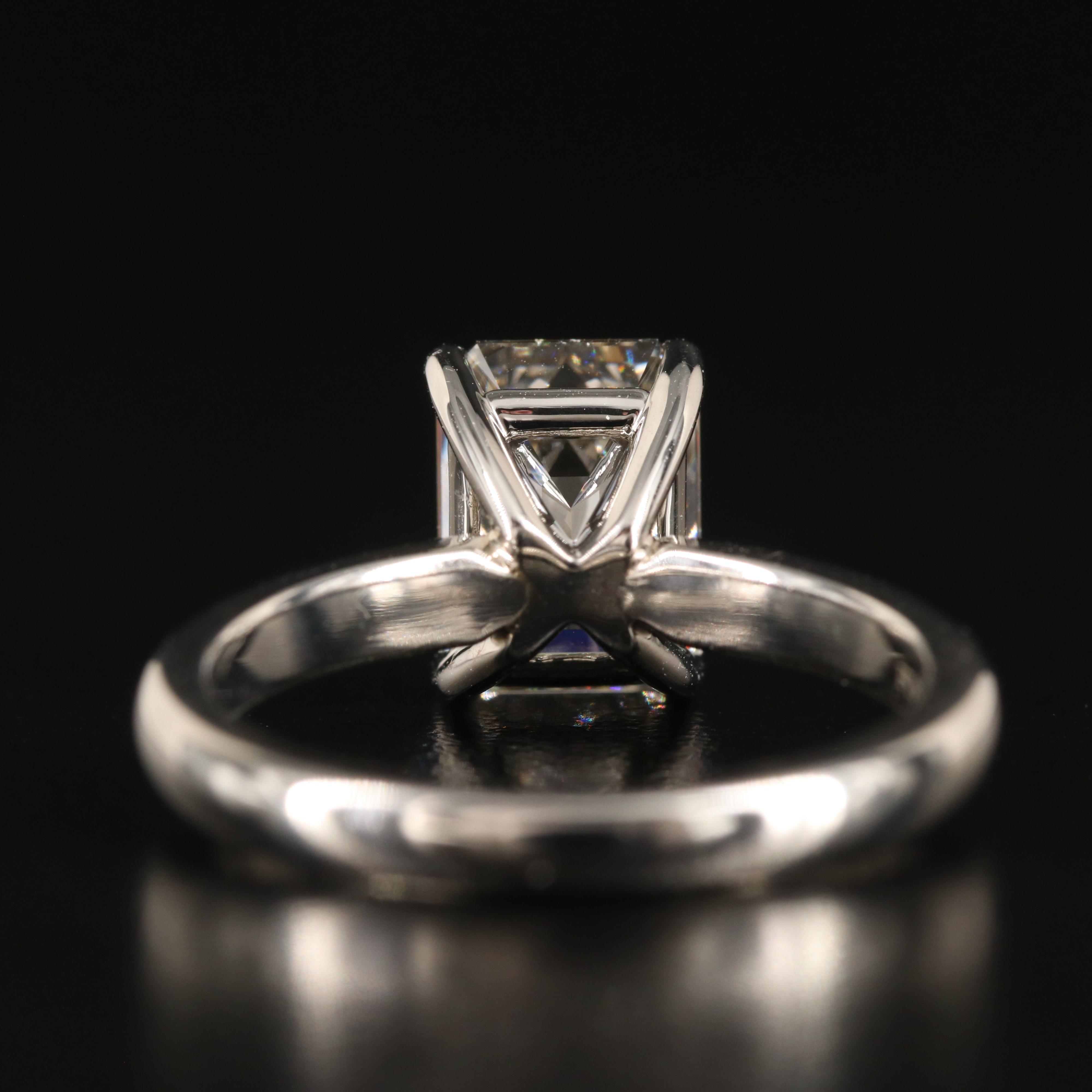 Platinum 2.82 CT Lab Grown Diamond Solitaire Ring