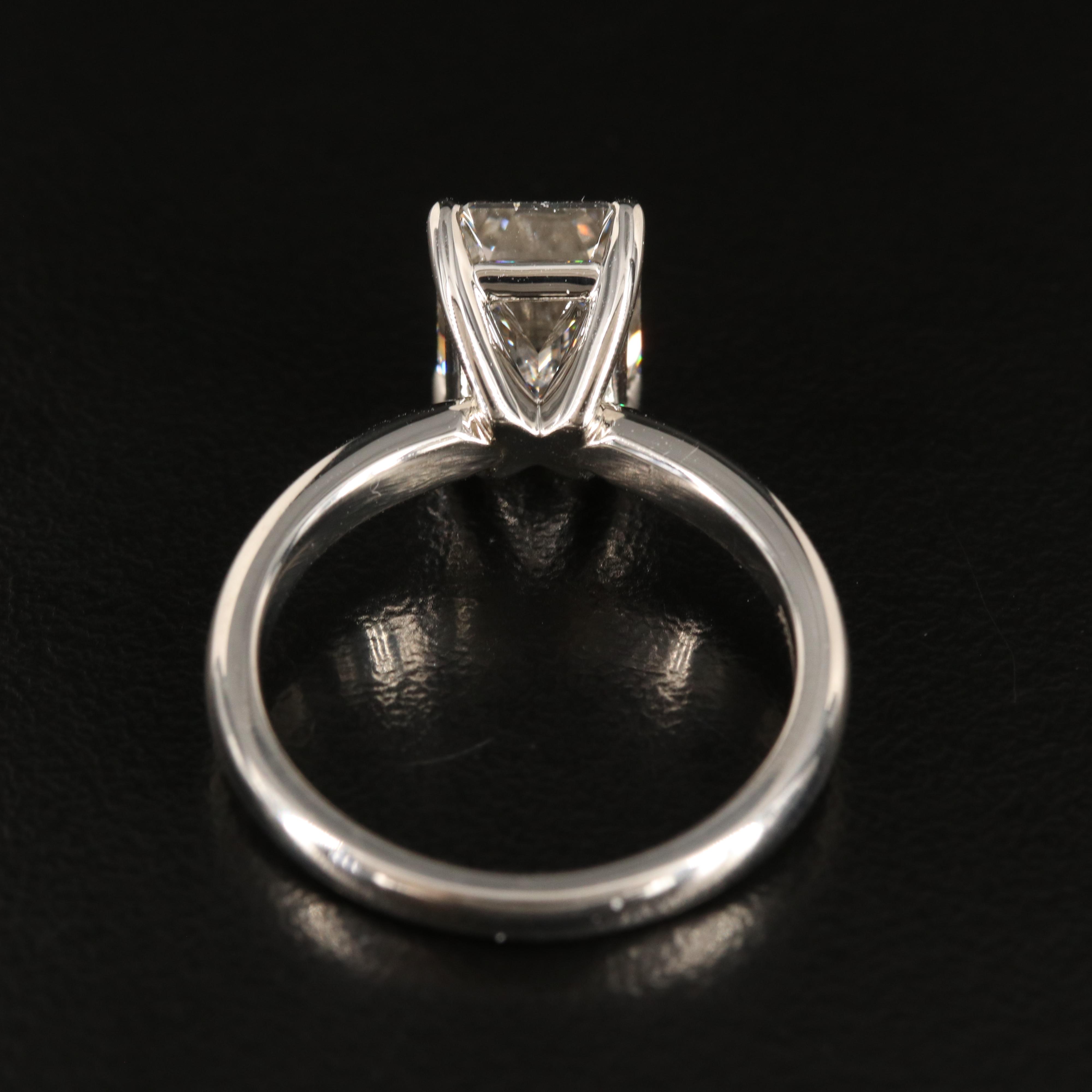 Platinum 2.82 CT Lab Grown Diamond Solitaire Ring