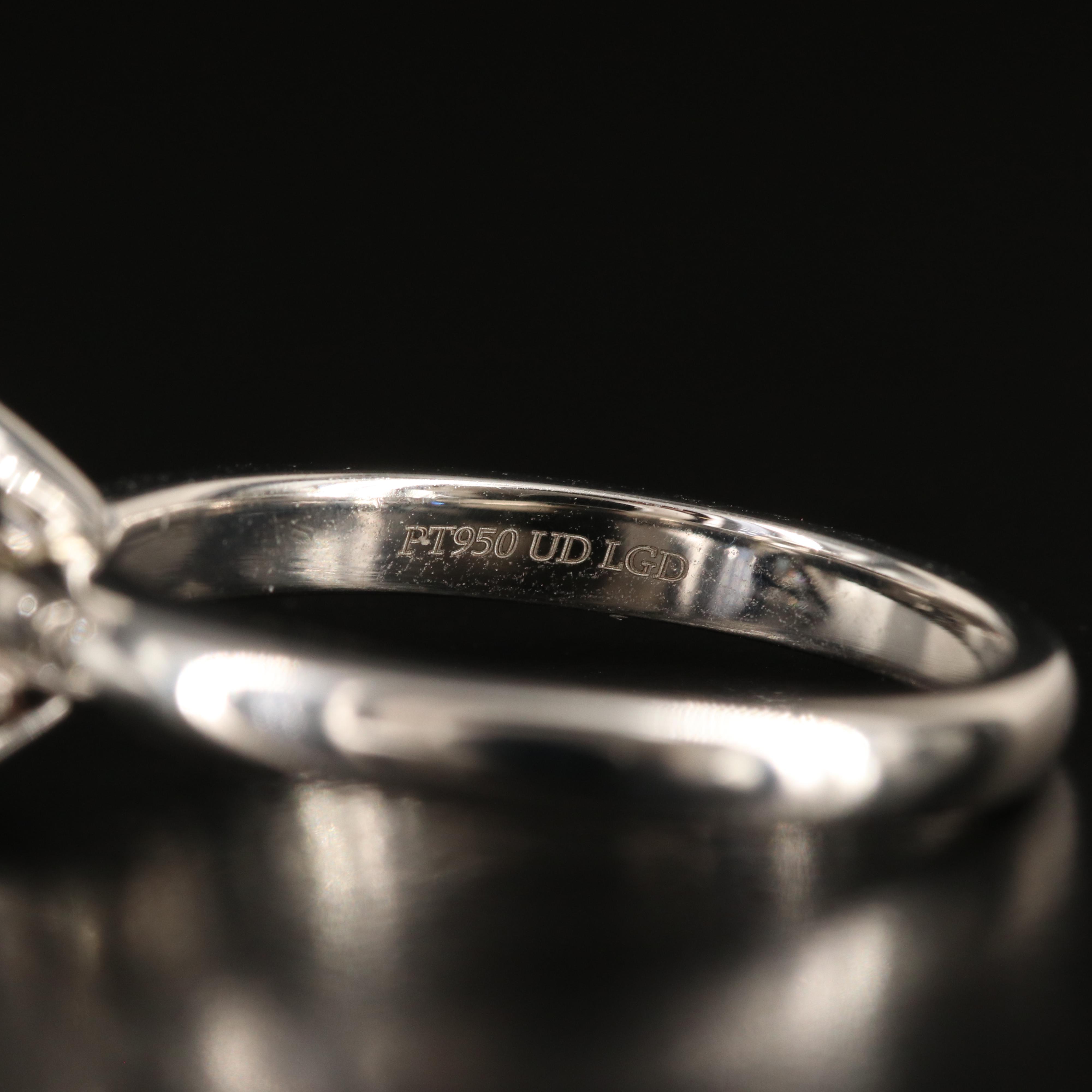 Platinum 2.82 CT Lab Grown Diamond Solitaire Ring