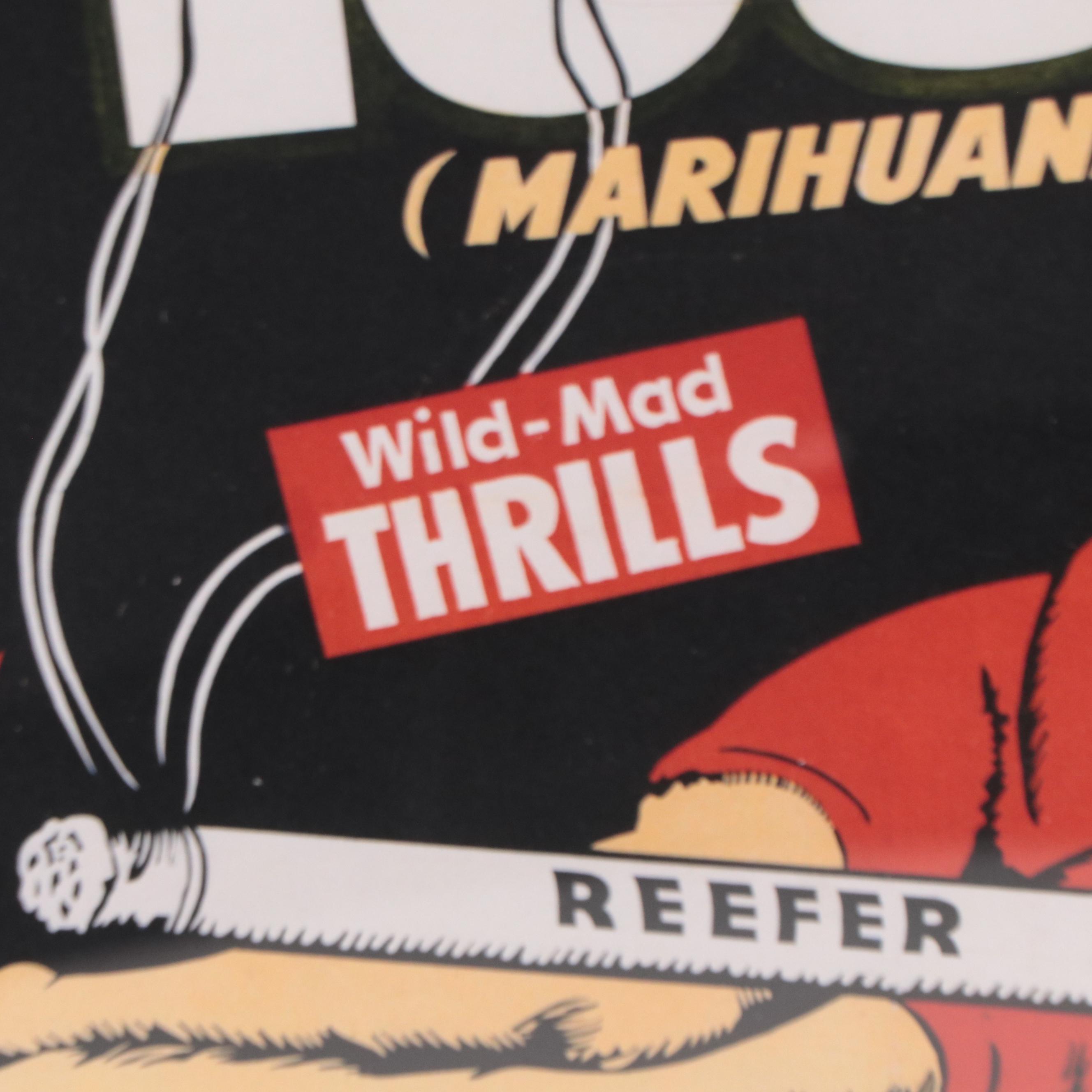 Offset Lithograph of Cannabis Propaganda Poster "Assassin of Youth"