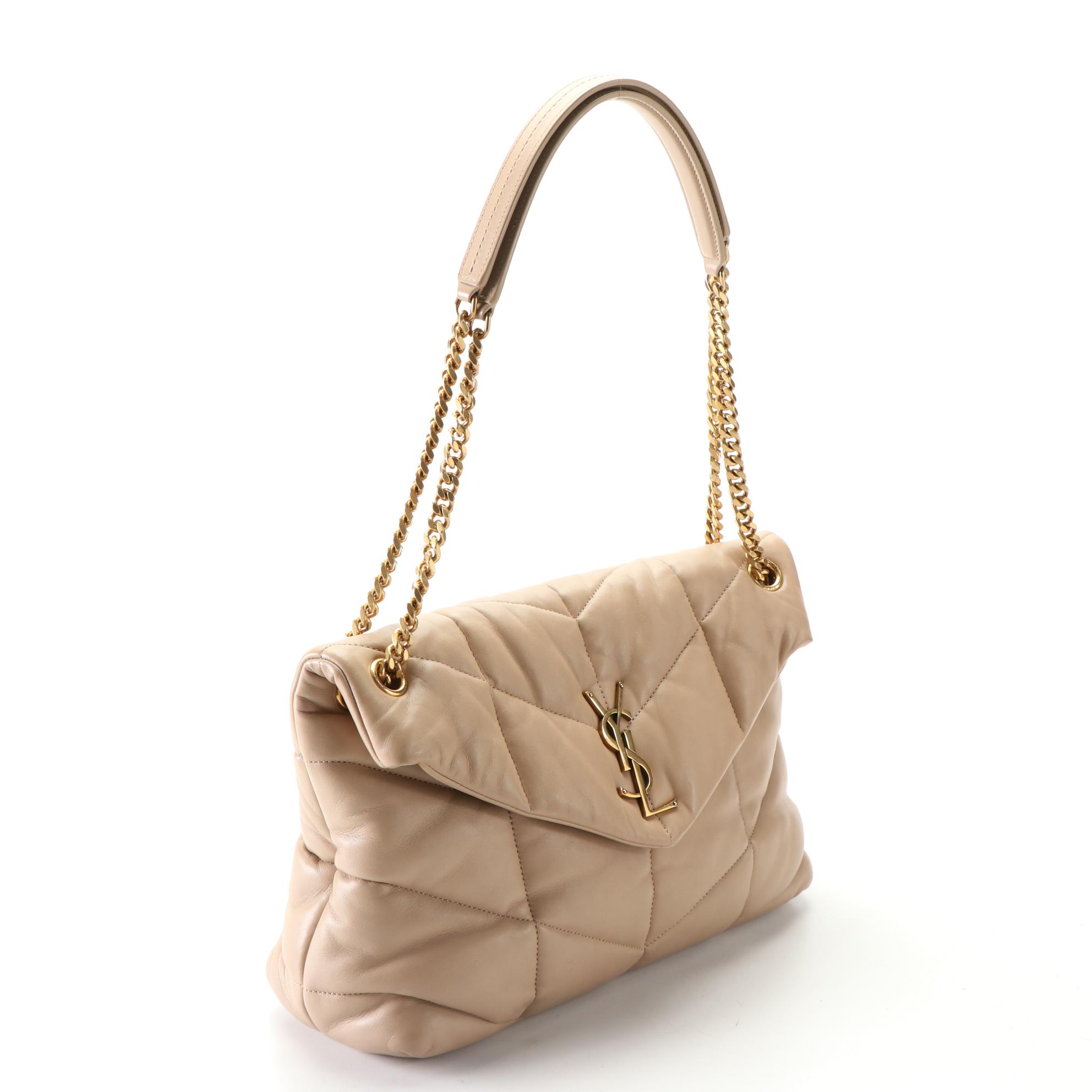 Saint Laurent Small LouLou Puffer Shoulder Bag in Quilted Lambskin