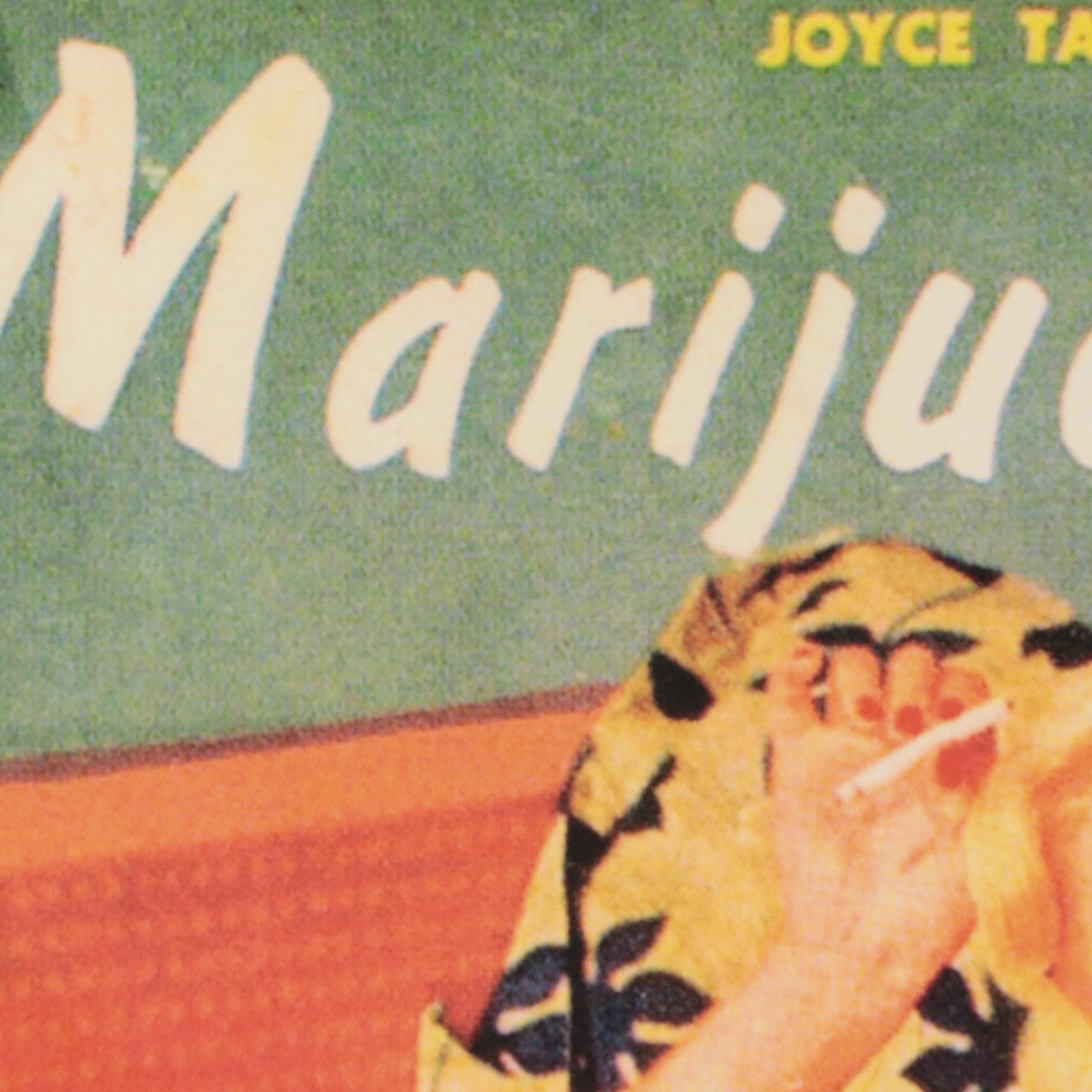 Offset Lithograph of Cannabis Propaganda Poster "Marijuana Girl"