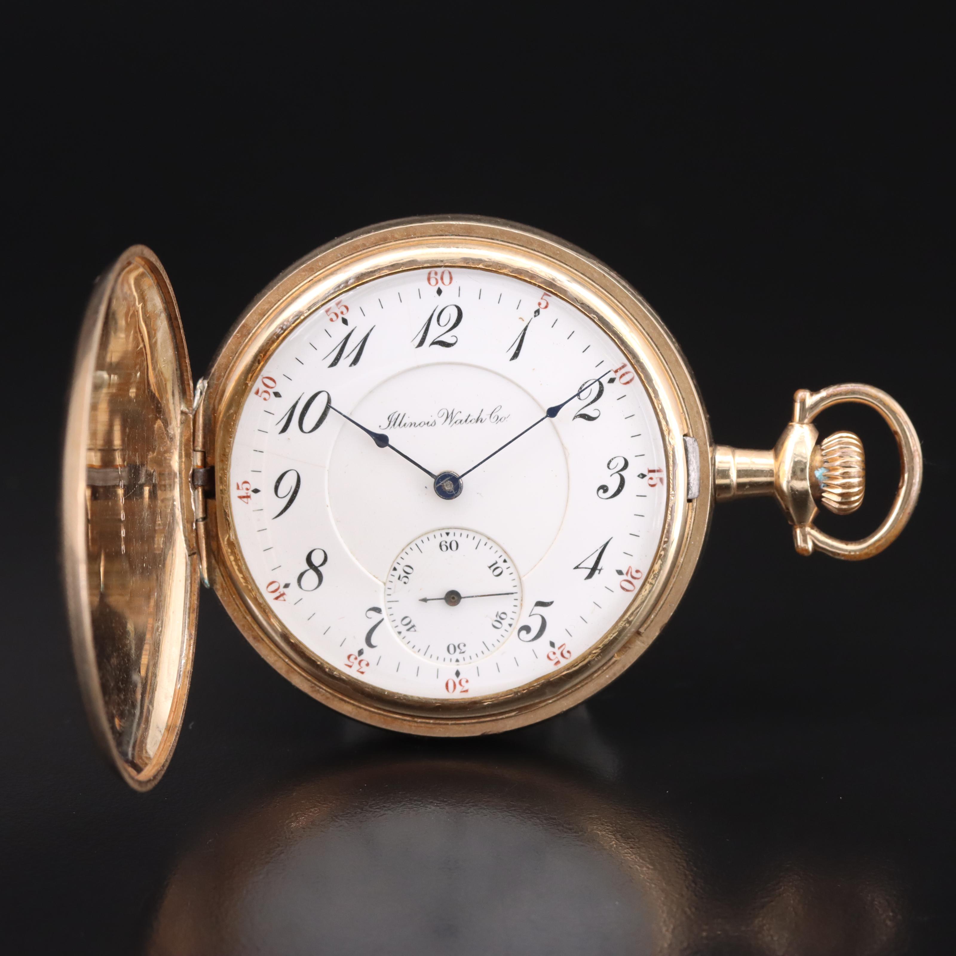 1910 Illinois Hunter Pocket Watch