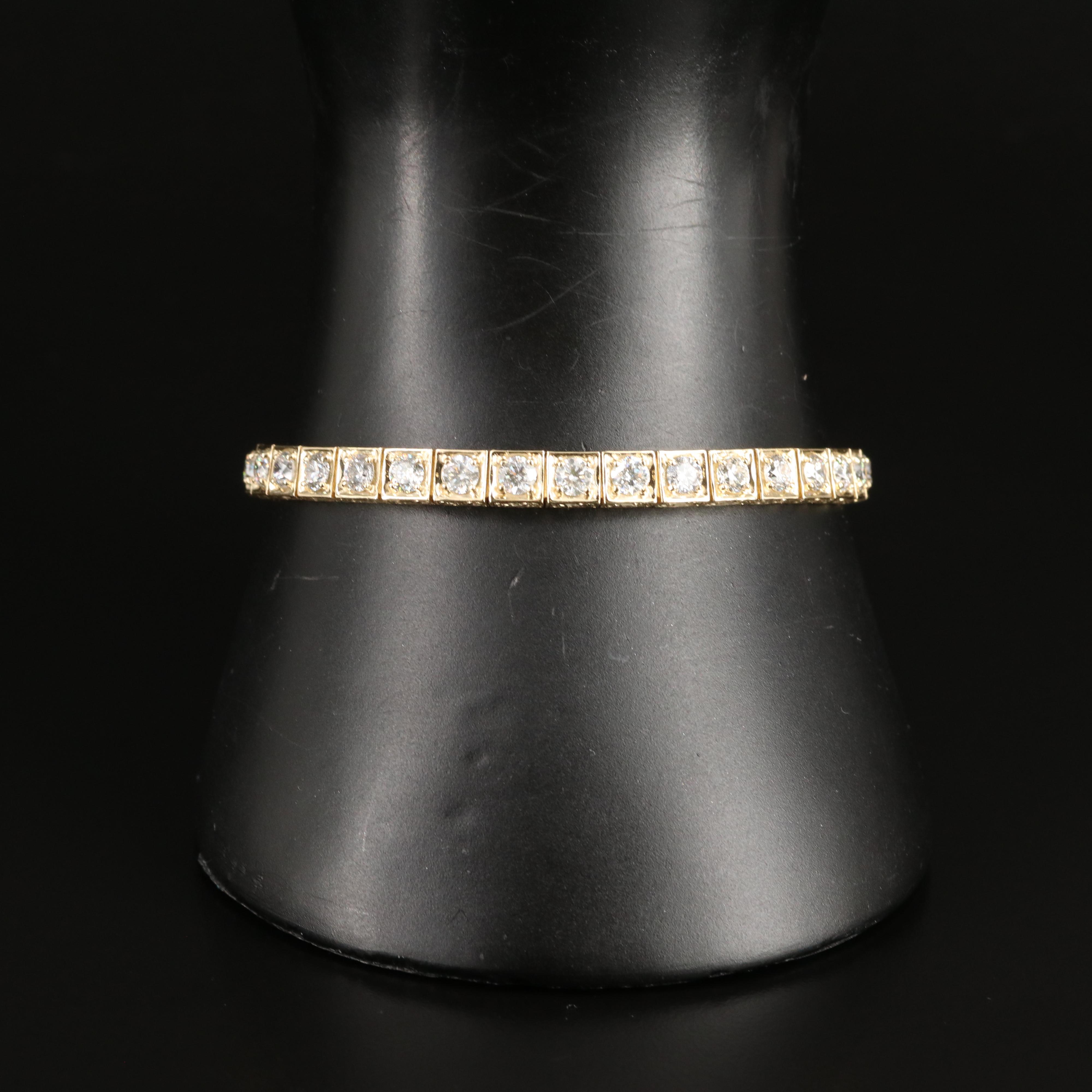 14K 5.88 CTW Diamond Line Bracelet