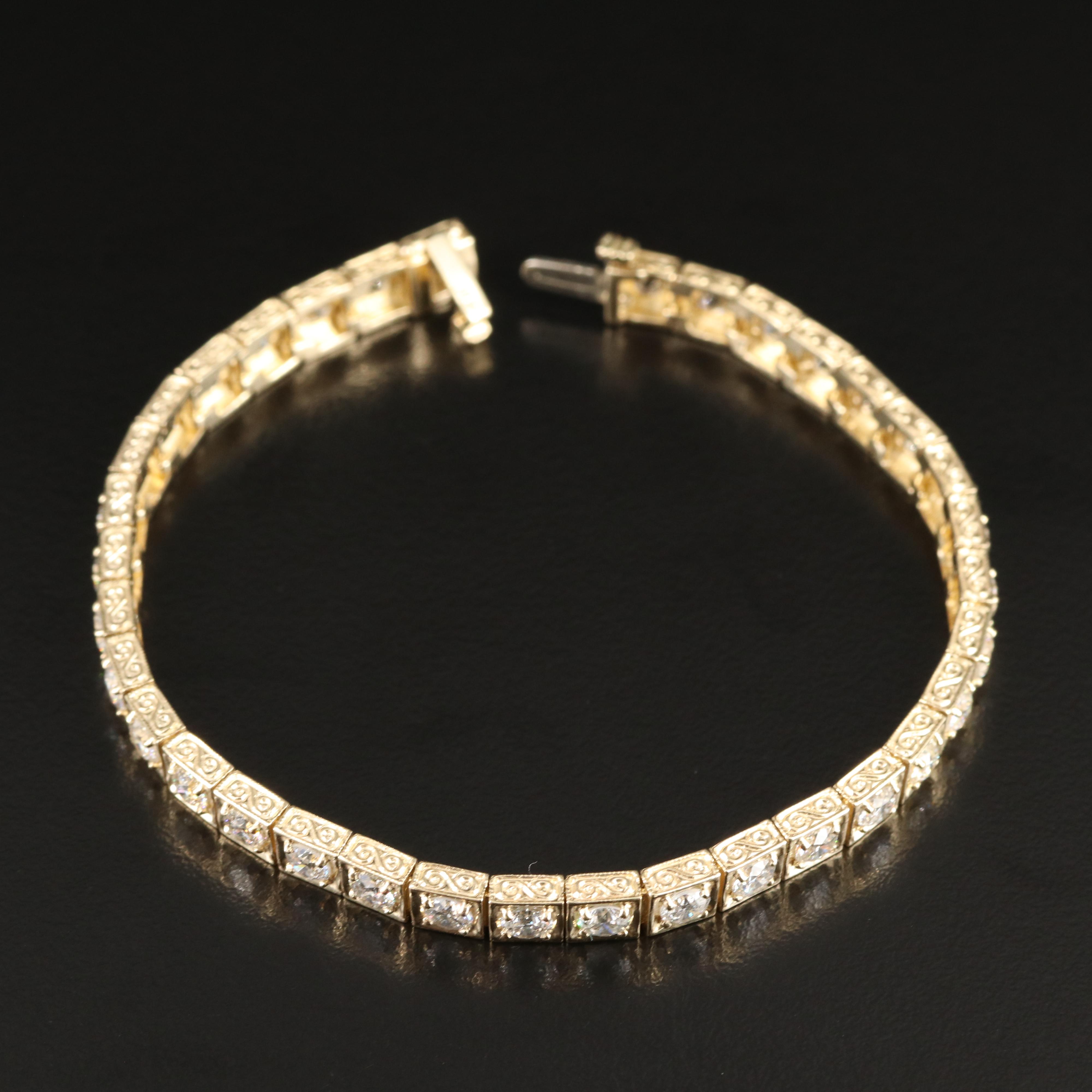 14K 5.88 CTW Diamond Line Bracelet