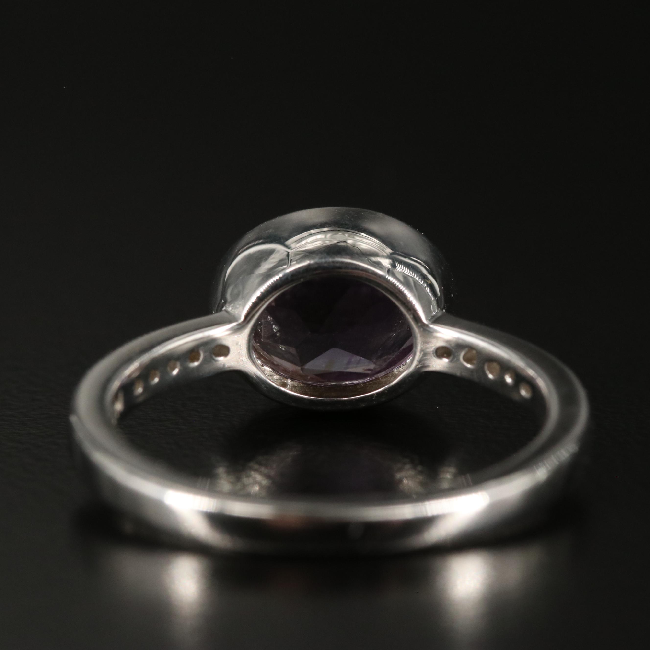 Sterling Amethyst and White Topaz Ring