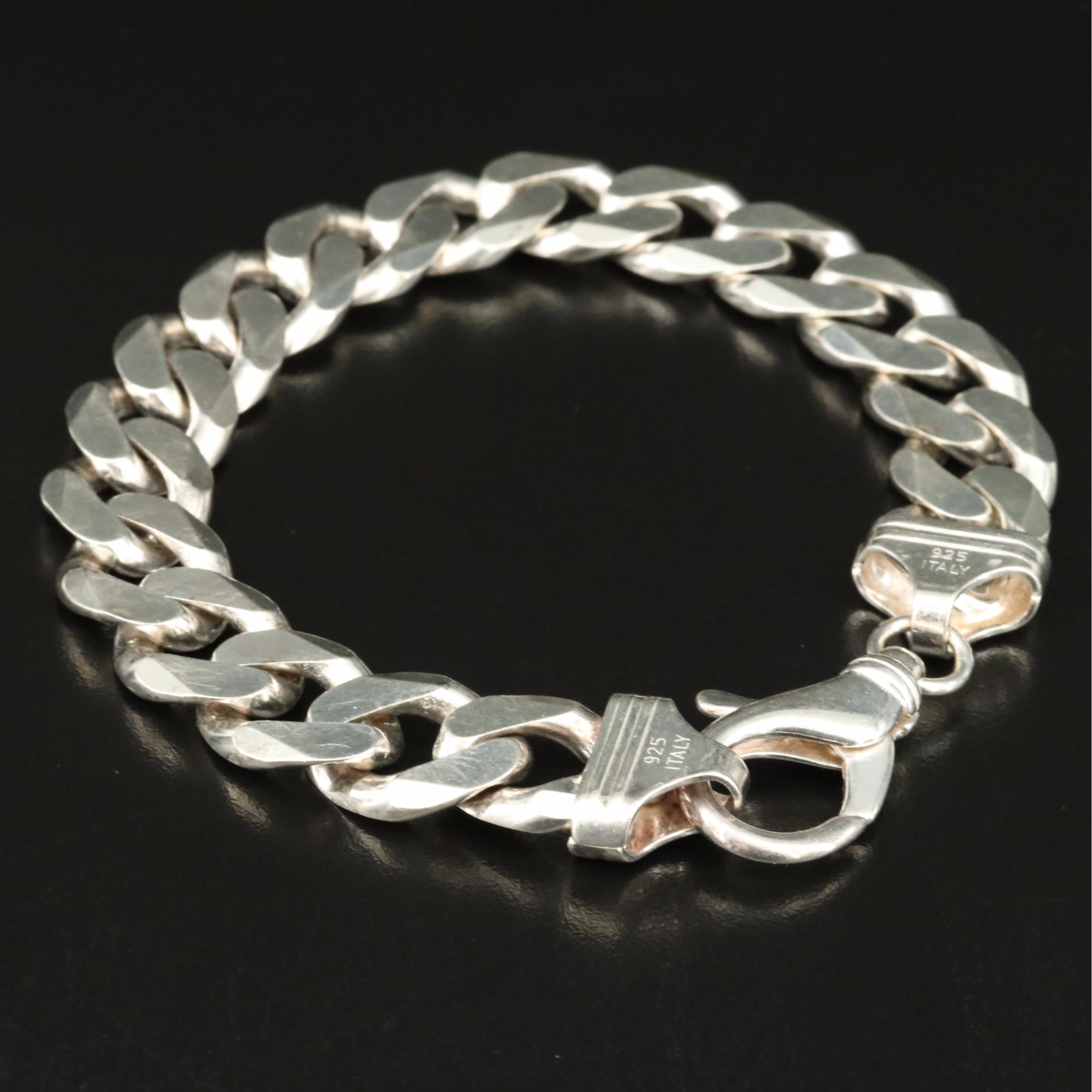 Italian Sterling Curb Link Bracelet