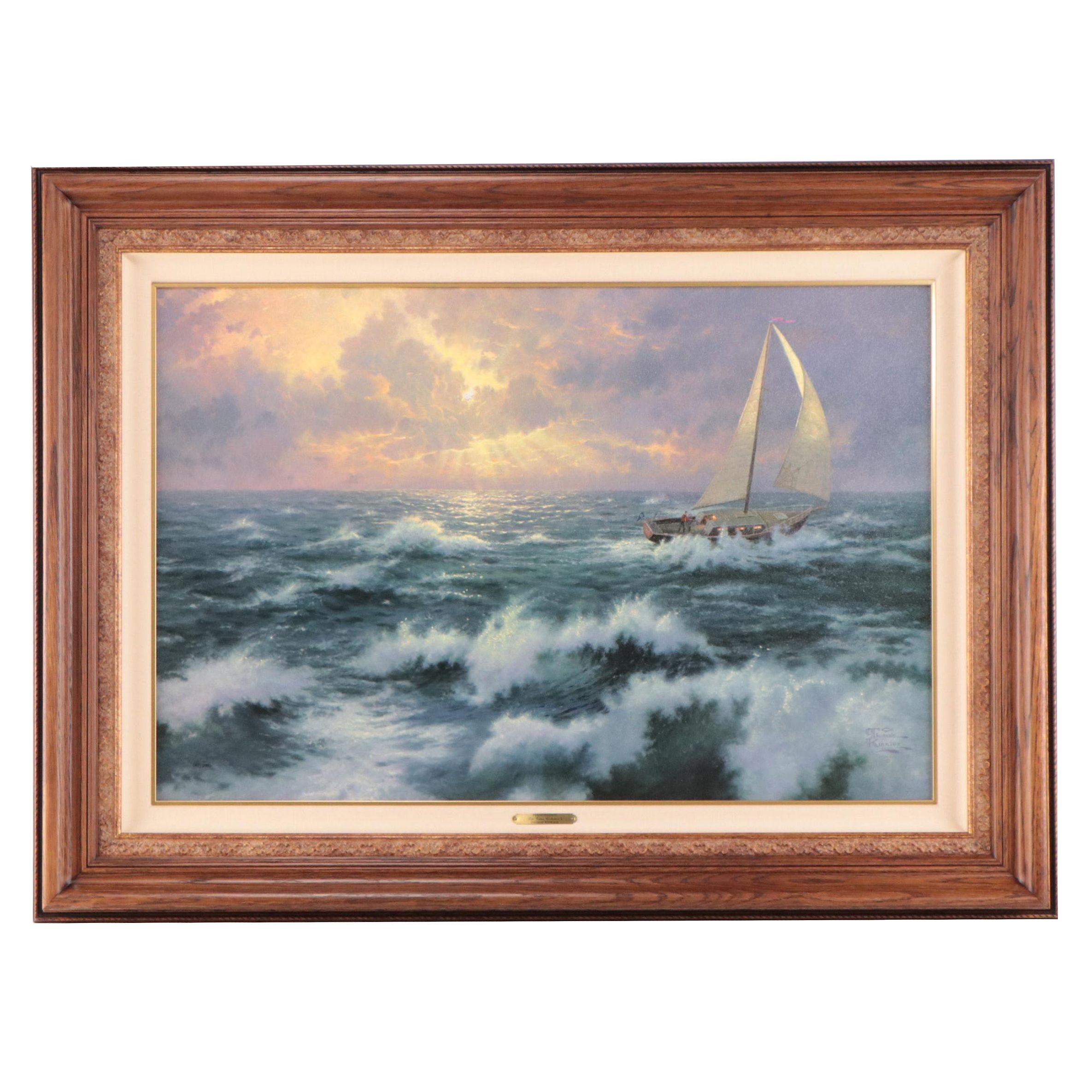 Thomas Kinkade Embellished Offset Lithograph "Perseverance"
