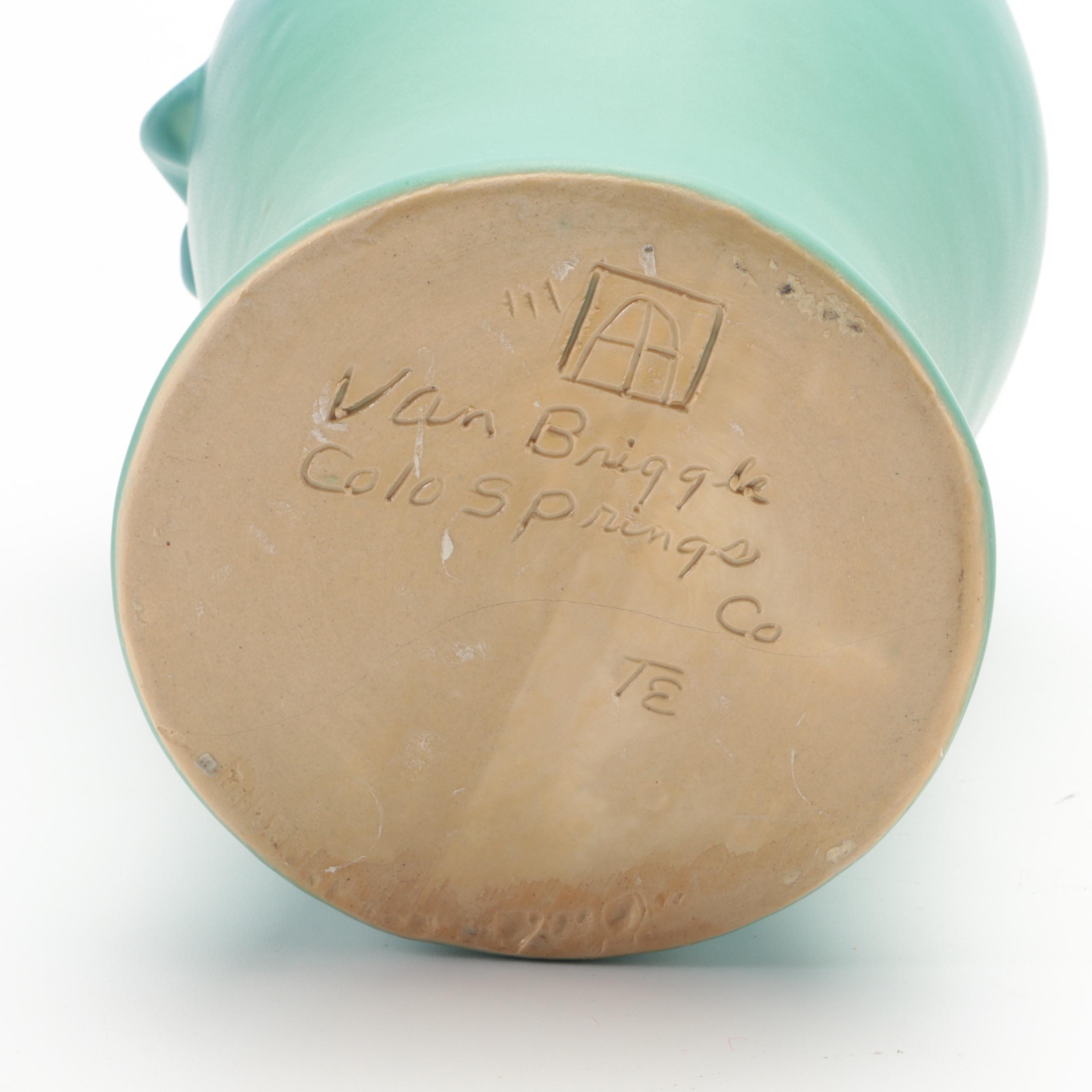 Van Briggle Pottery Ming Blue "Despondency" Vase, Late 20th Century