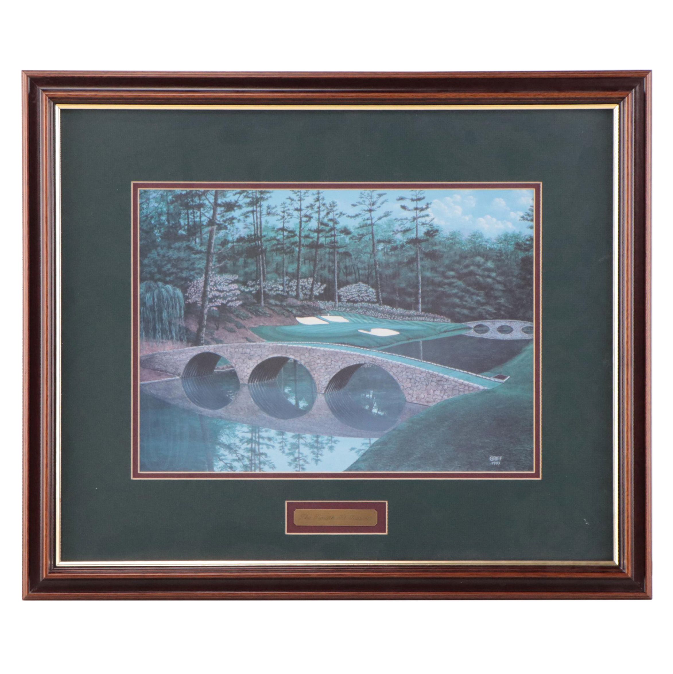 Offset Lithographs of Golf Scenes After George Griff, Late 20th Century