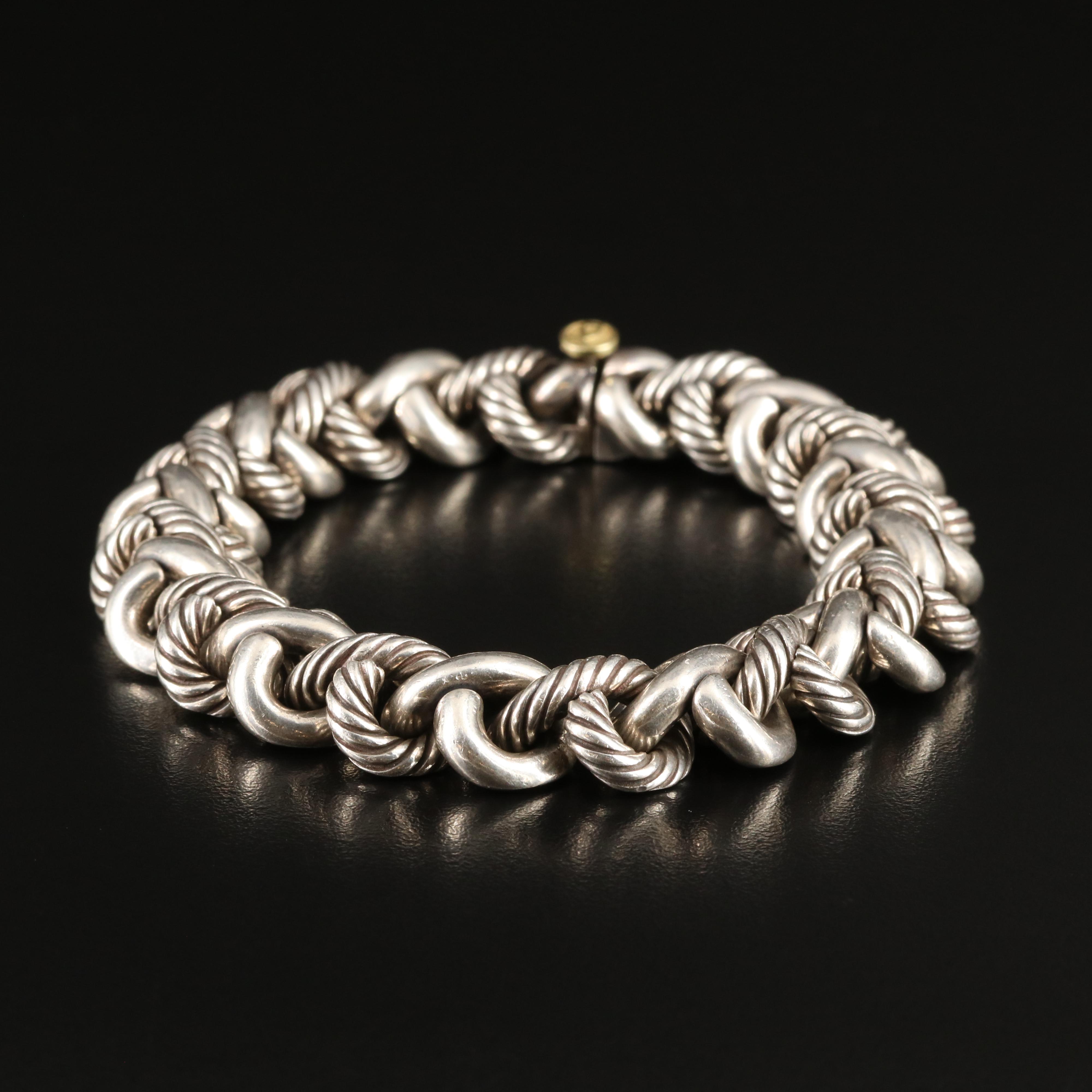 David Yurman Sterling Fancy Link Bracelet