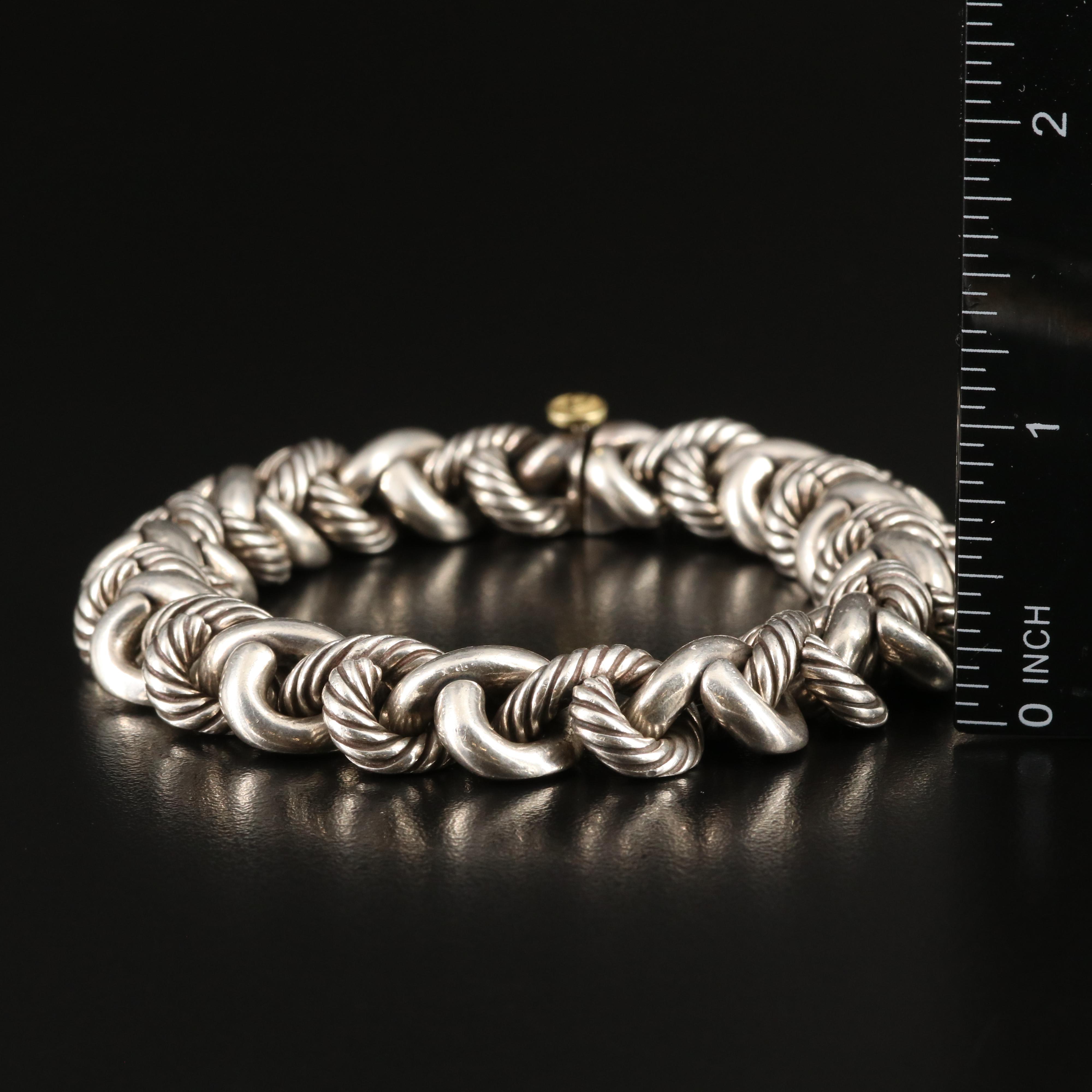David Yurman Sterling Fancy Link Bracelet