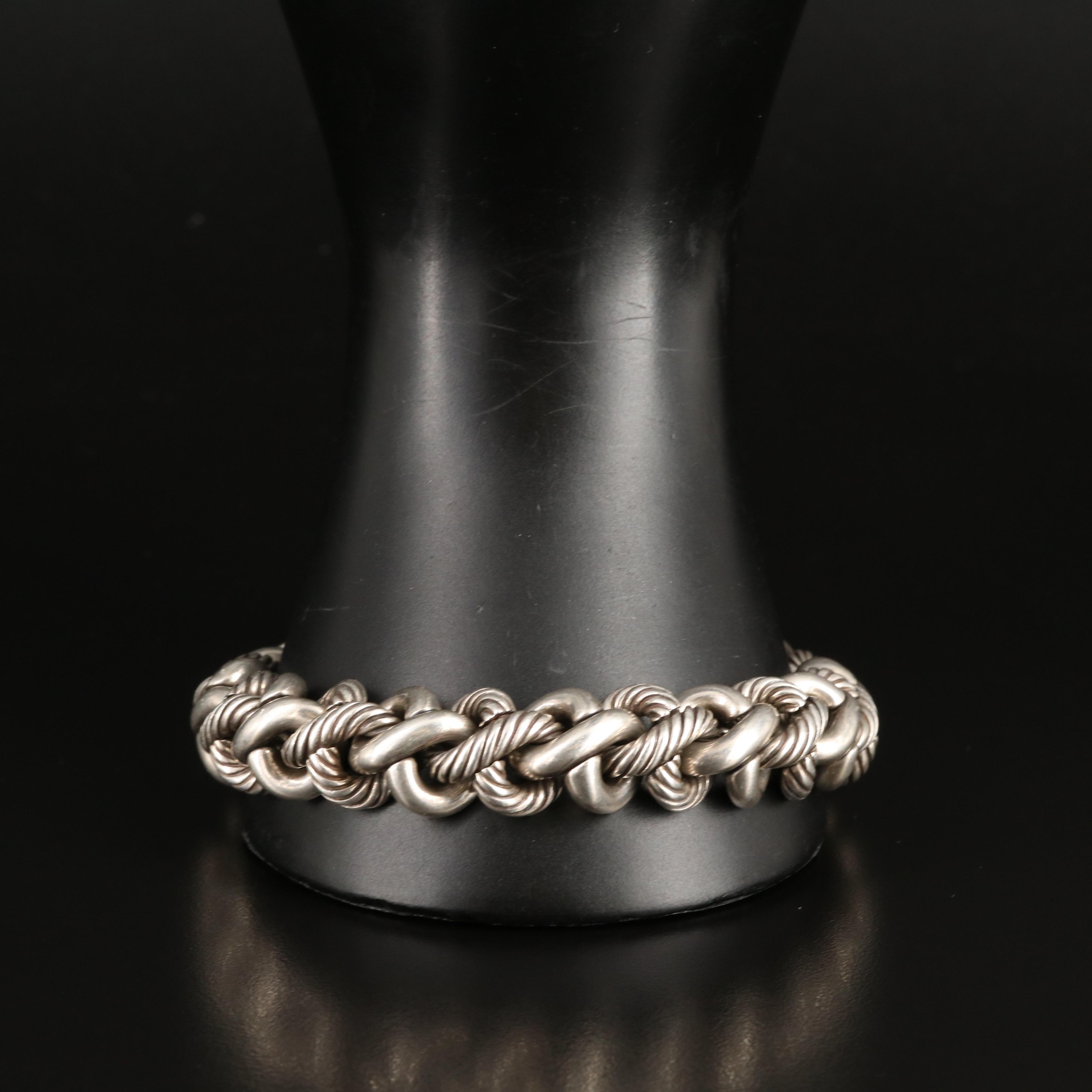 David Yurman Sterling Fancy Link Bracelet