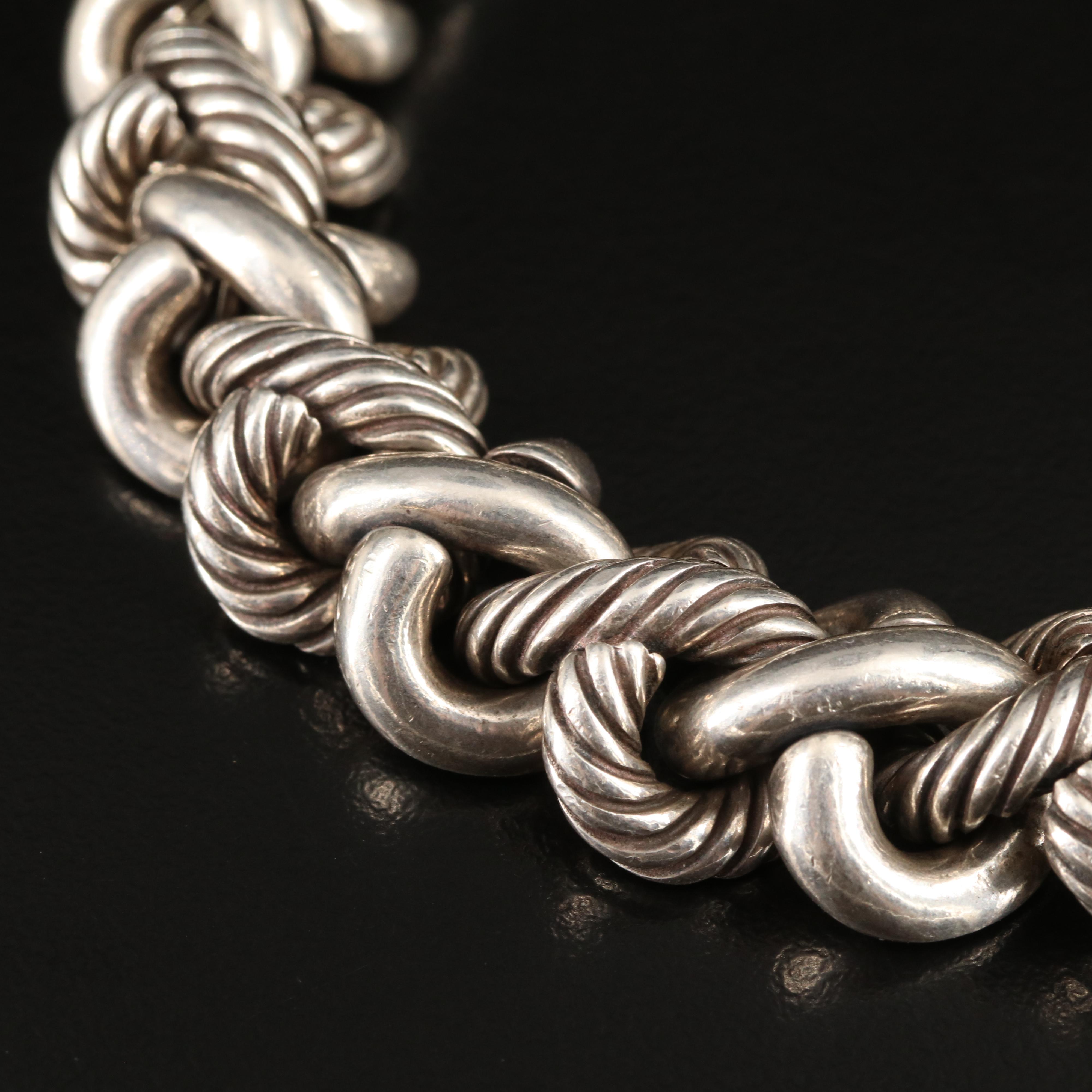 David Yurman Sterling Fancy Link Bracelet