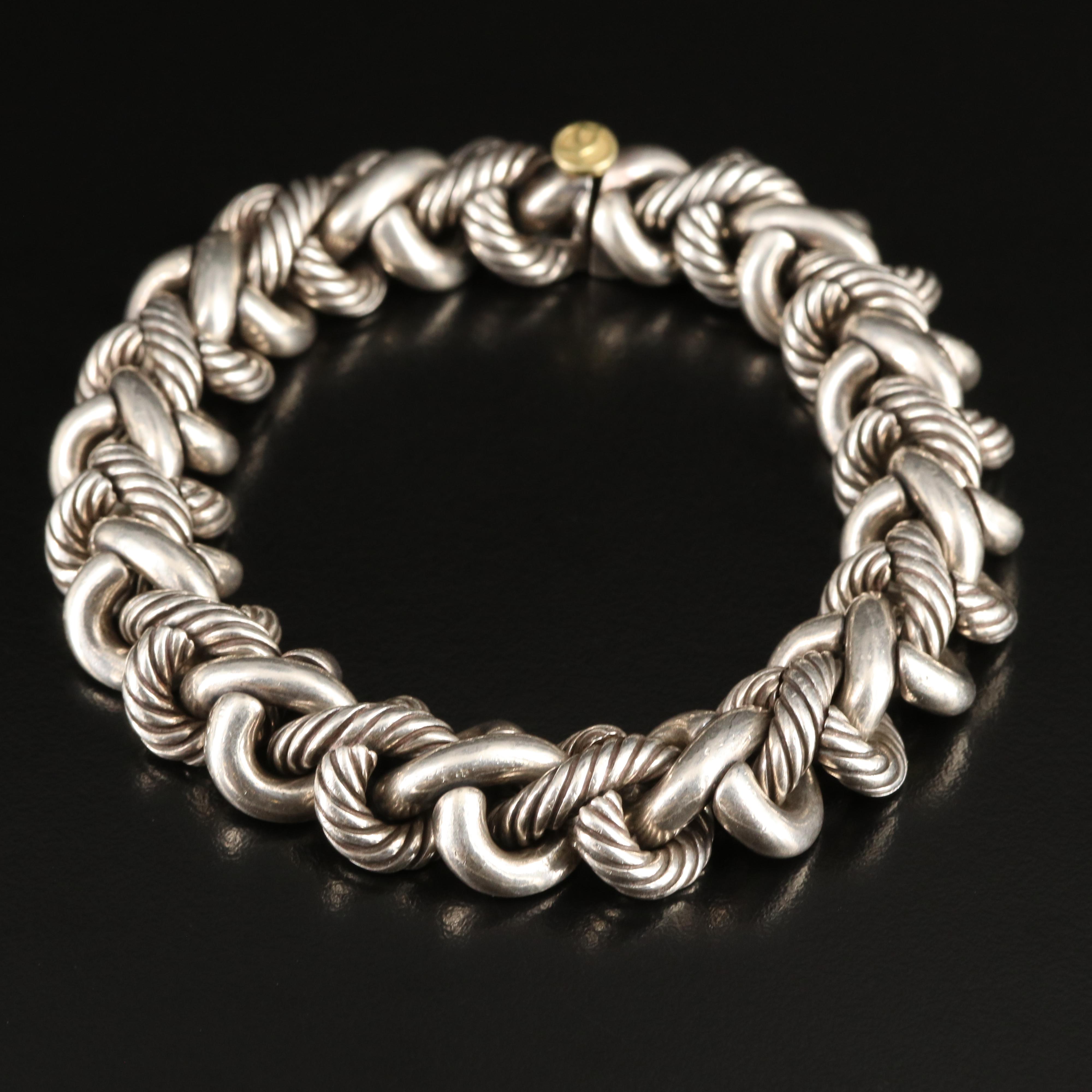 David Yurman Sterling Fancy Link Bracelet