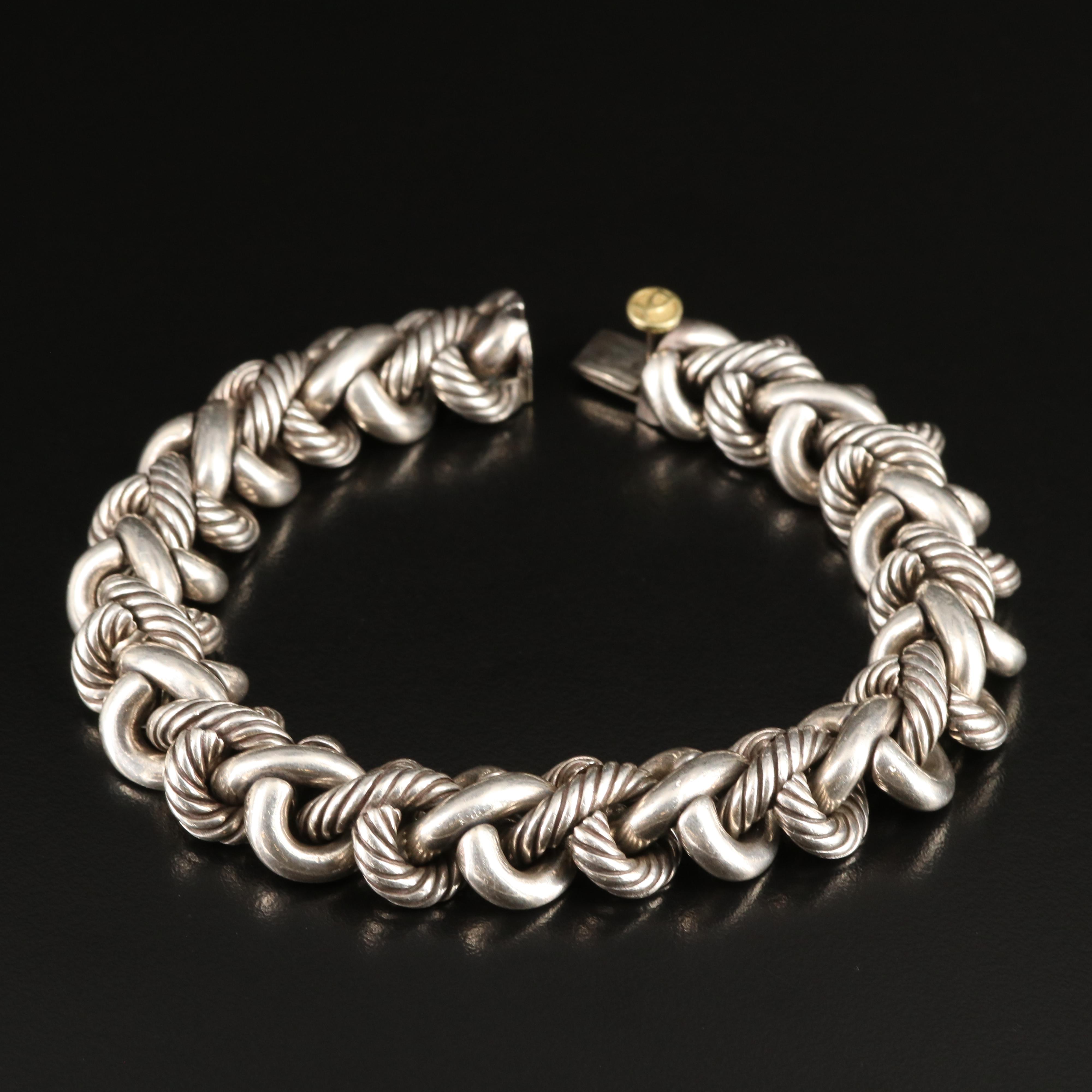 David Yurman Sterling Fancy Link Bracelet