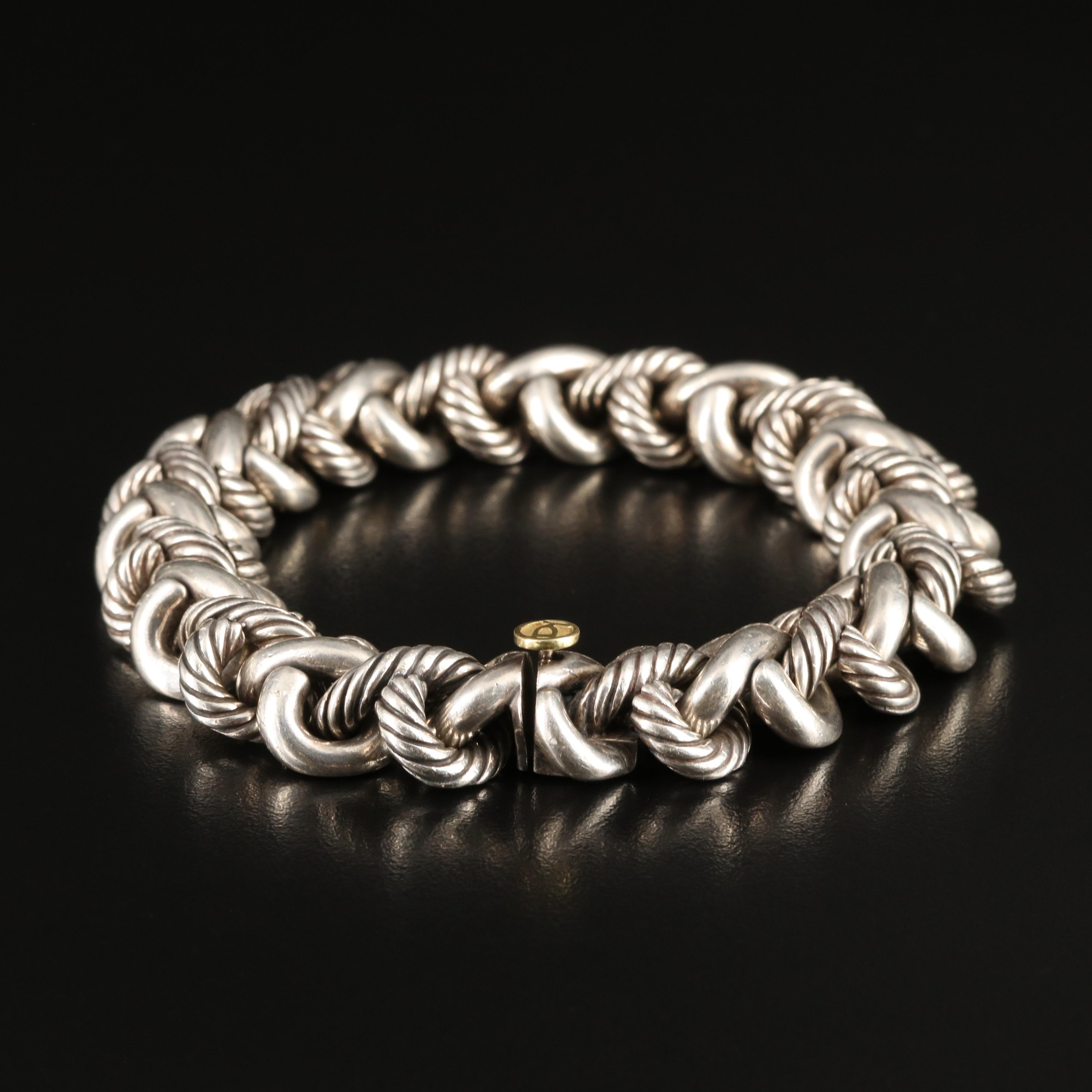 David Yurman Sterling Fancy Link Bracelet