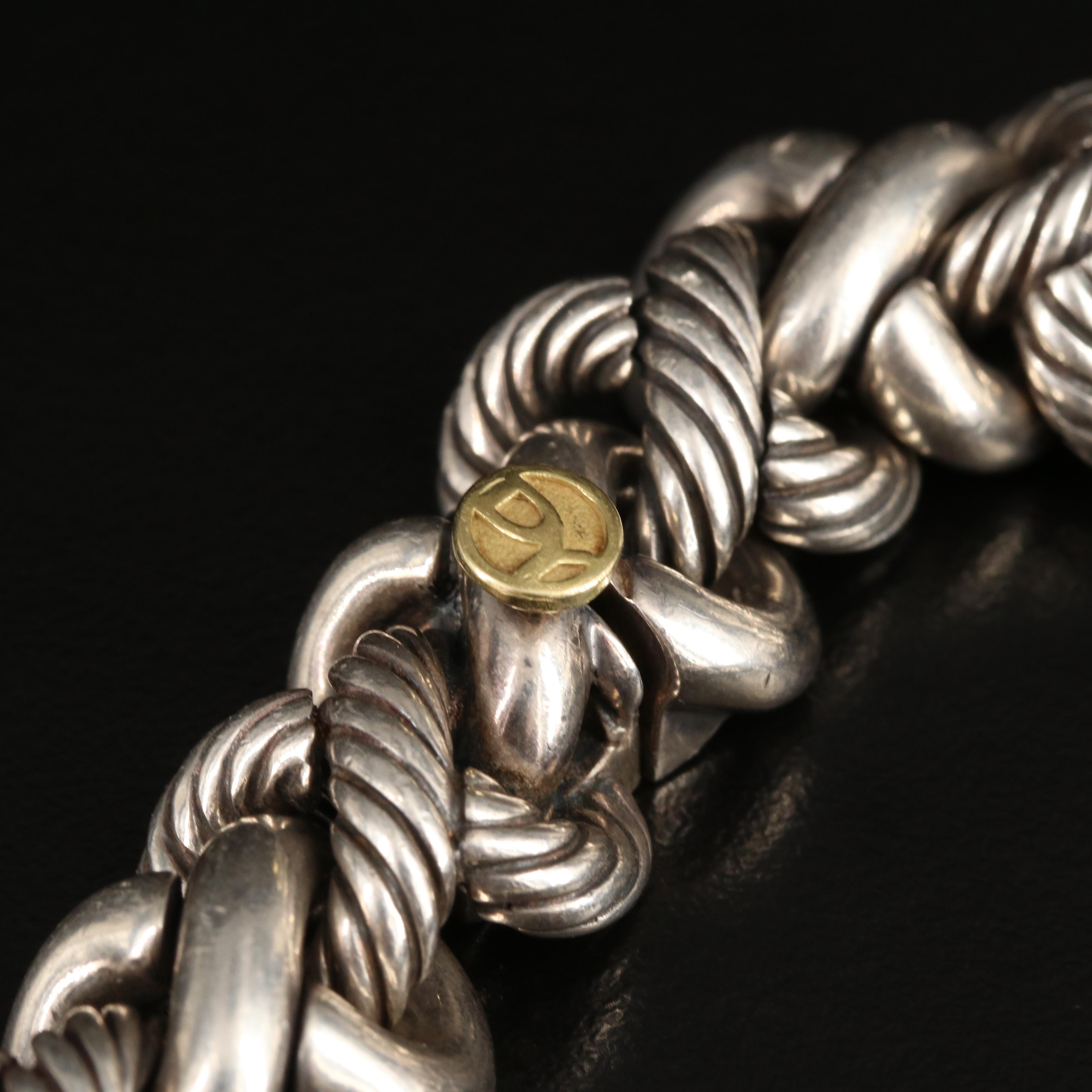 David Yurman Sterling Fancy Link Bracelet