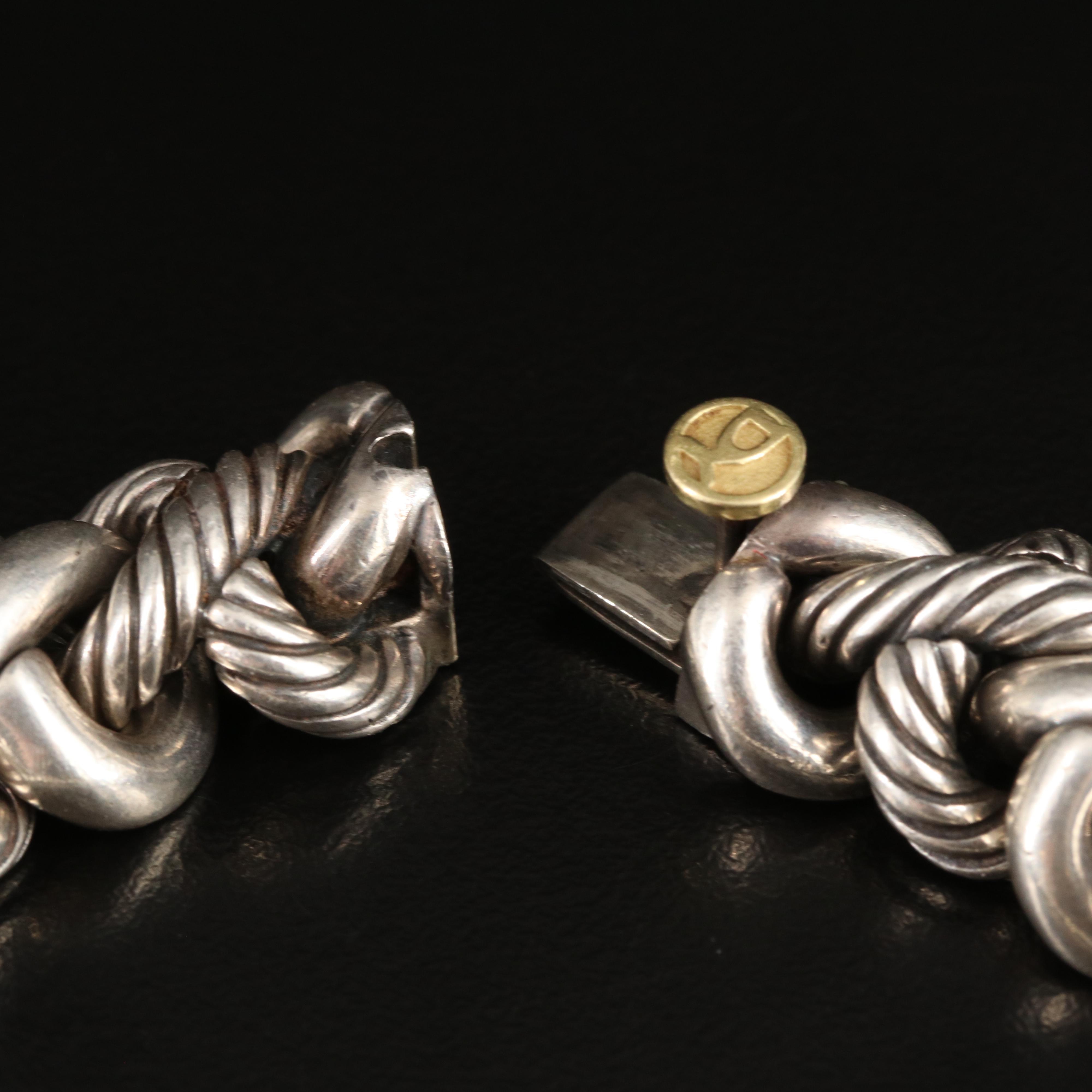 David Yurman Sterling Fancy Link Bracelet