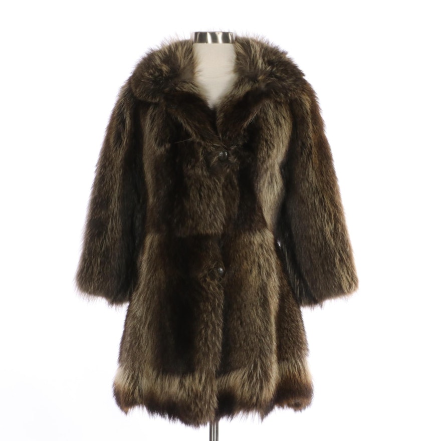Raccoon Fur Stroller Coat from Duplers Furs