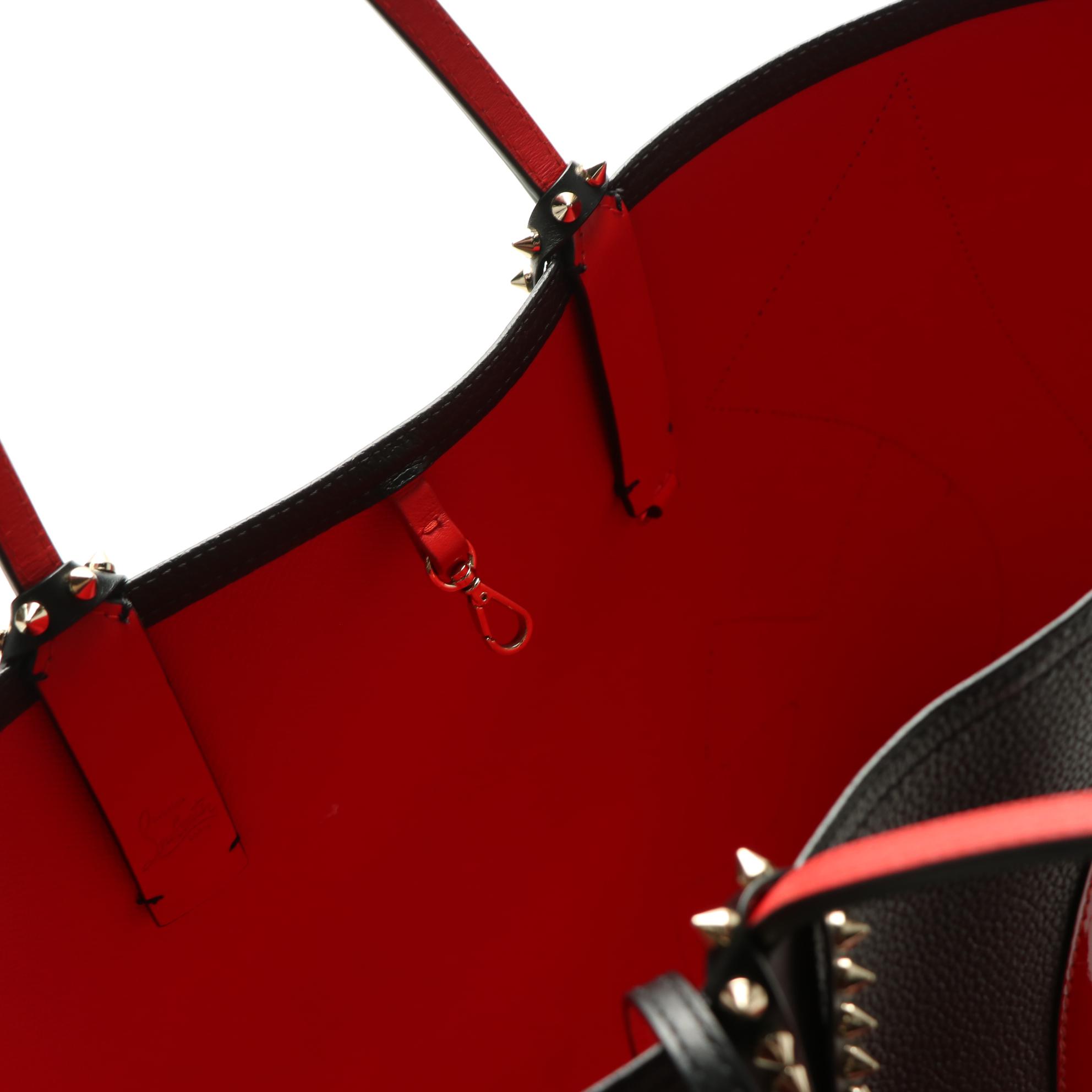 Christian Louboutin Large Cabata Love Tote in Grained Leather/Patent Leather