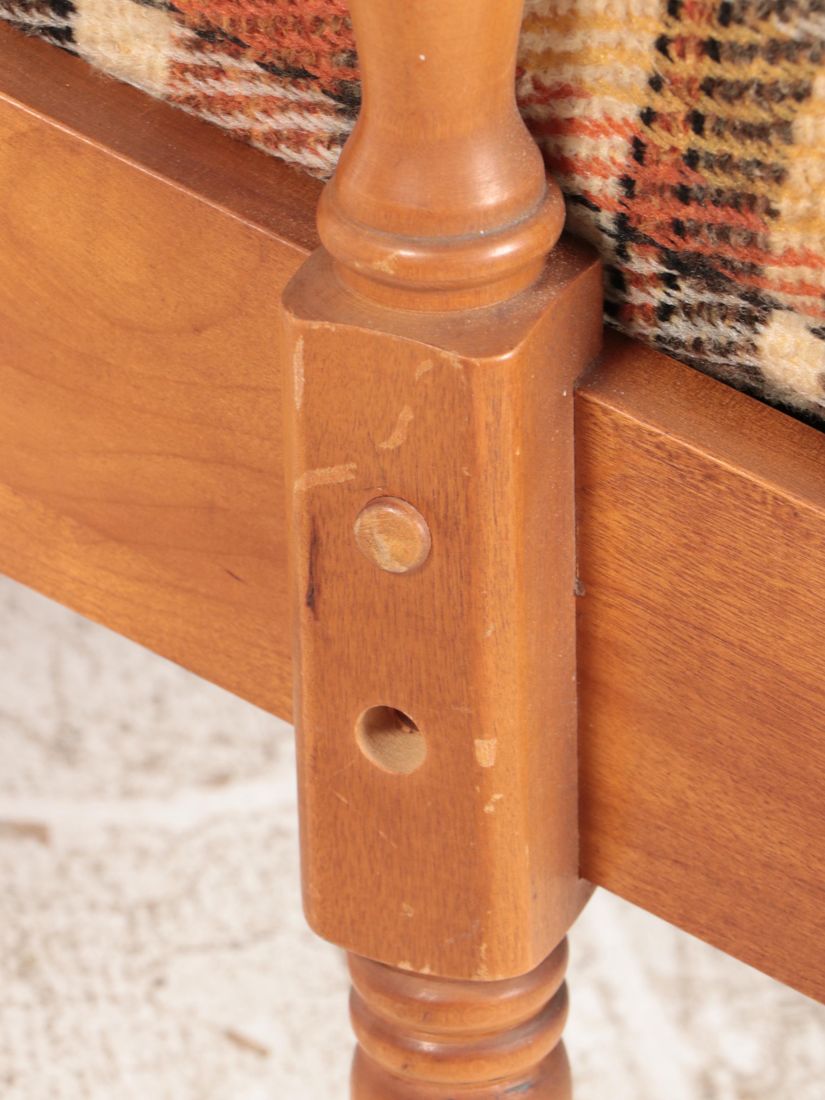 Charlton Colonial Style Maple Wingback Lounge Chair, Mid-20th Century